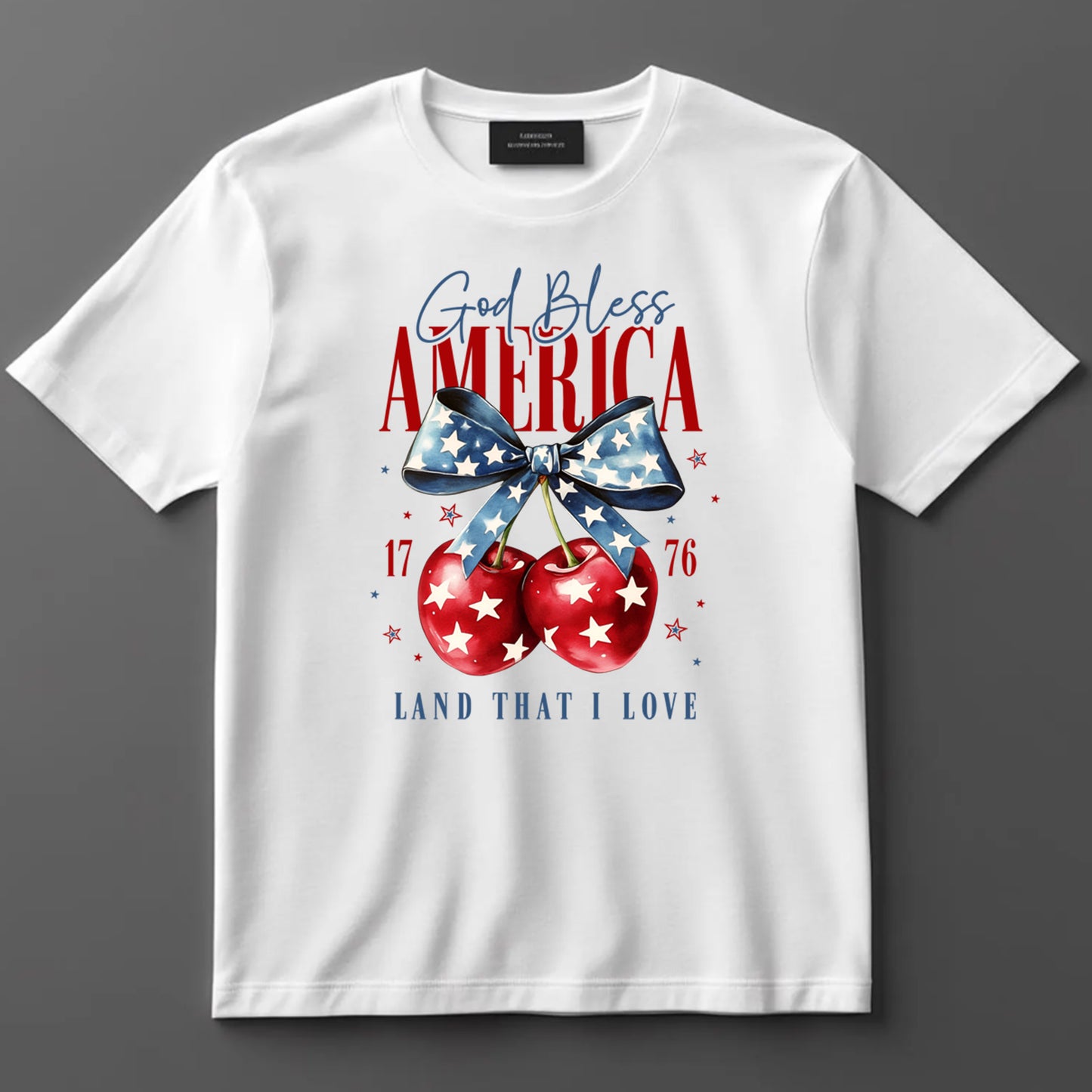 4th Of July DTF Transfer Iron On Heat Transfer - Ready to Press, God Bless America DTF Transfer 10031