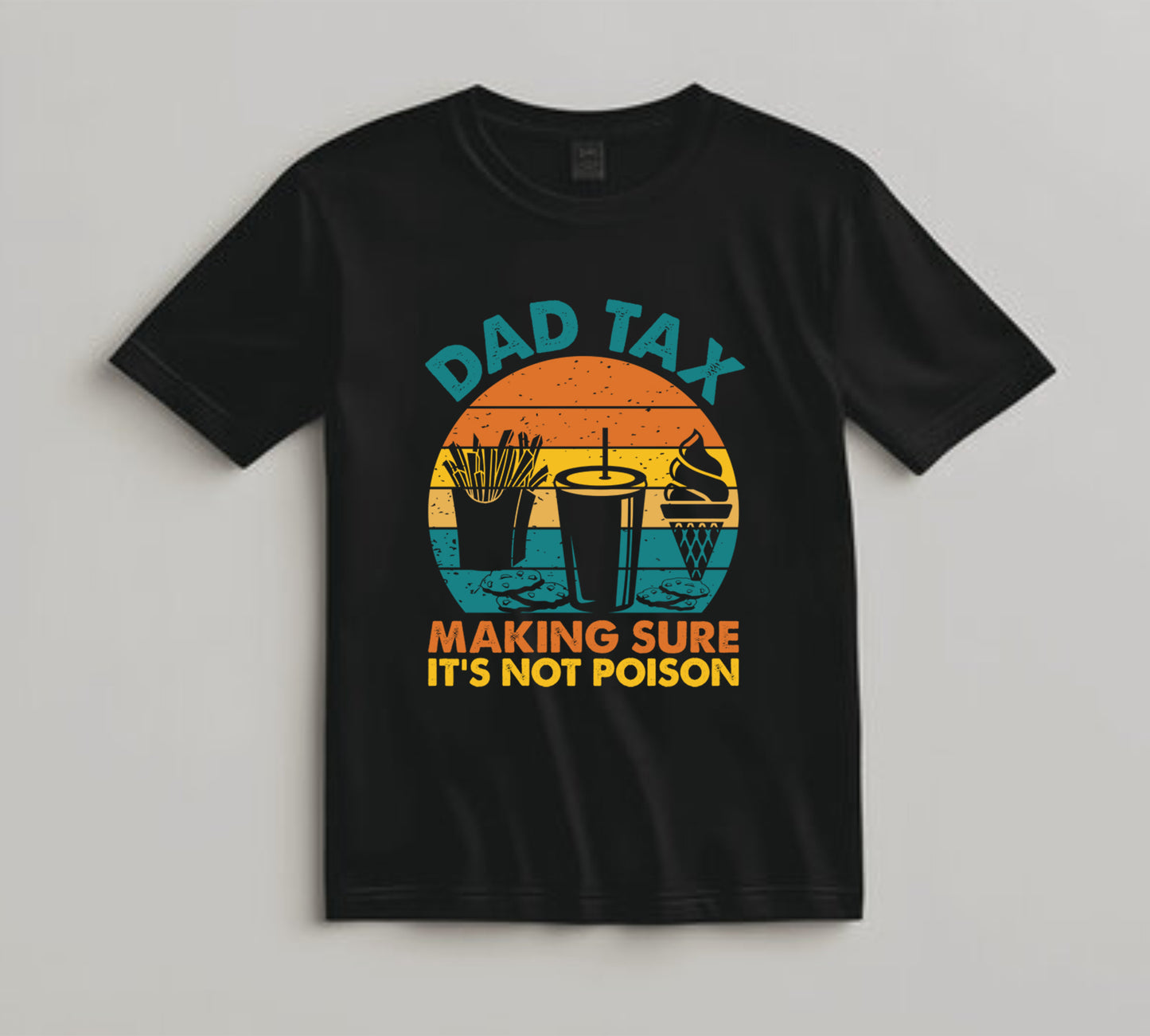 Dad DTF Transfer Iron On Heat Transfer - Ready to Press, Dad Tax Retro Sunset DTF Transfer 10128