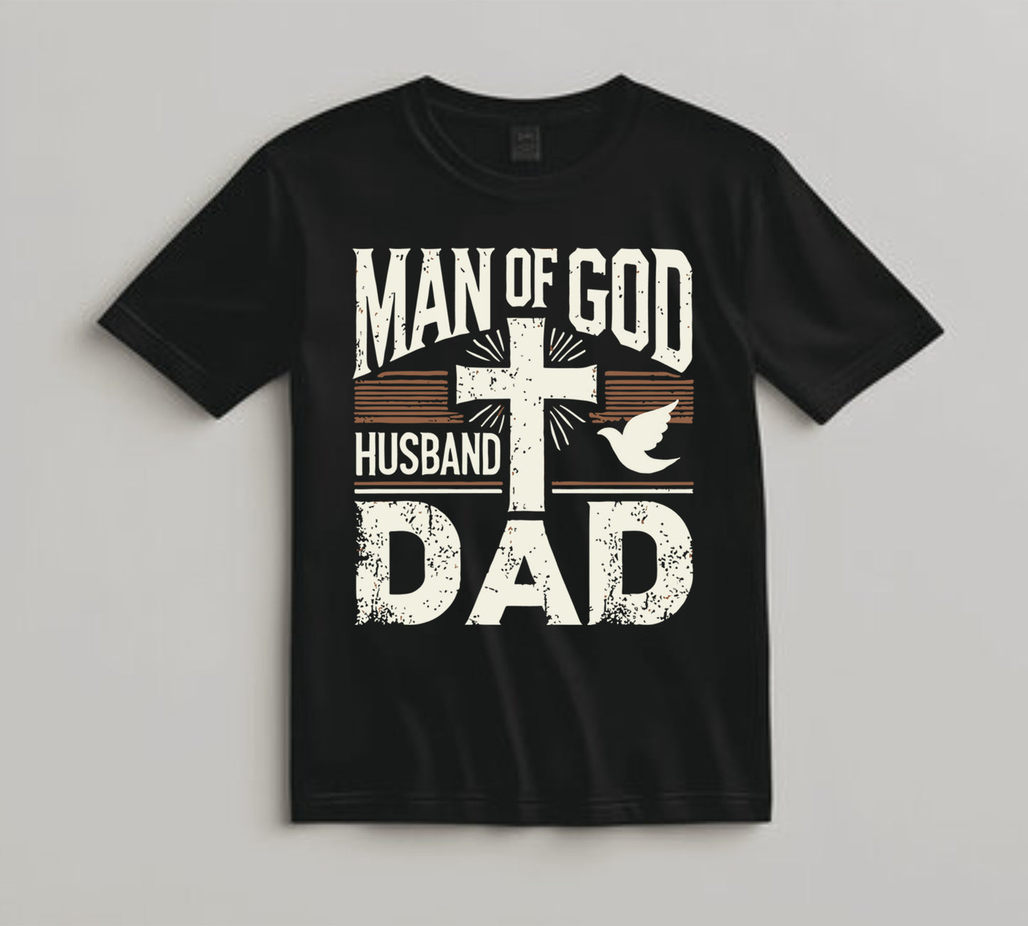 Dad DTF Transfer Iron On Heat Transfer - Ready to Press, Man of God Husband Dad DTF Transfer 10129