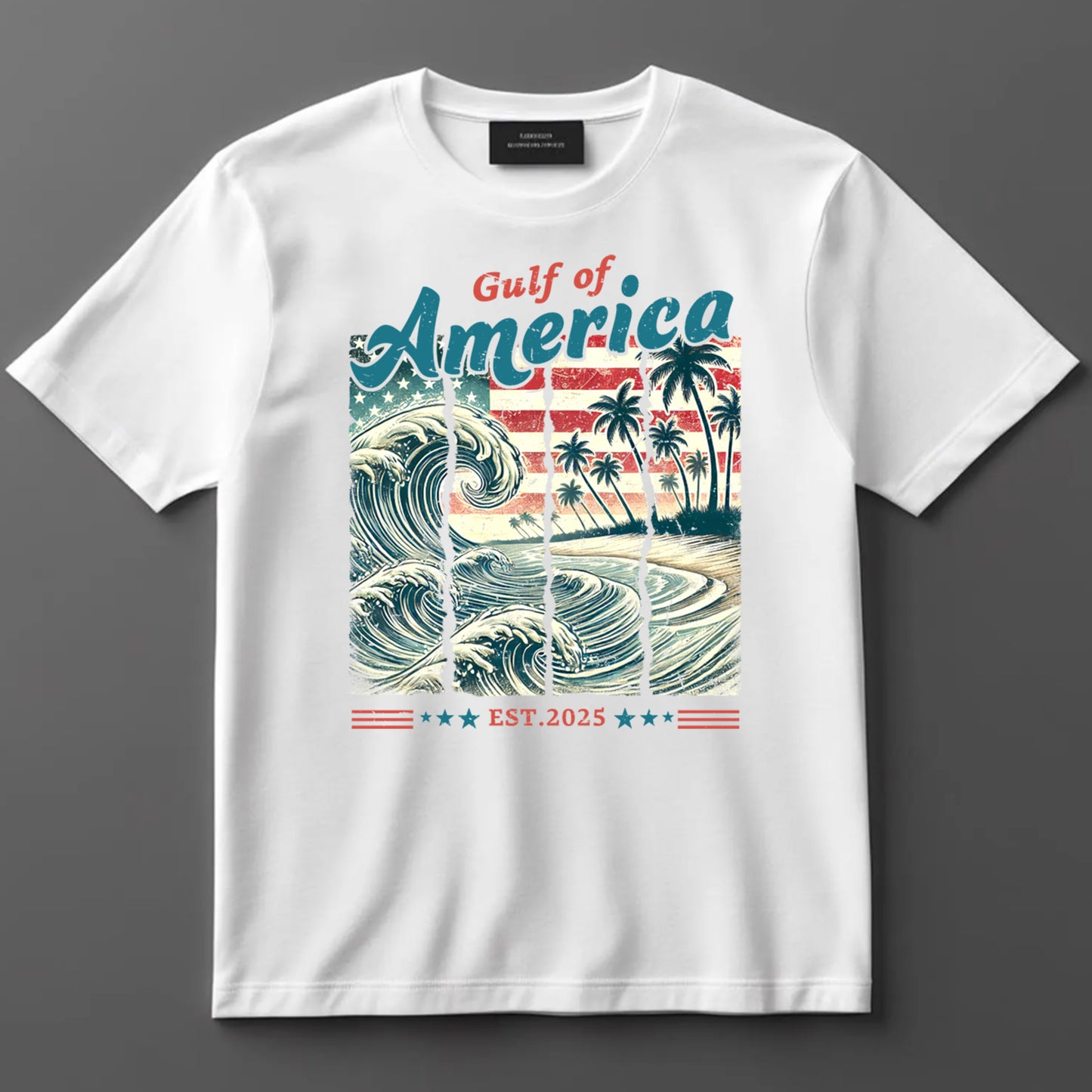 4th Of July DTF Transfer Iron On Heat Transfer - Ready to Press, Gulf of America DTF Transfer 10134