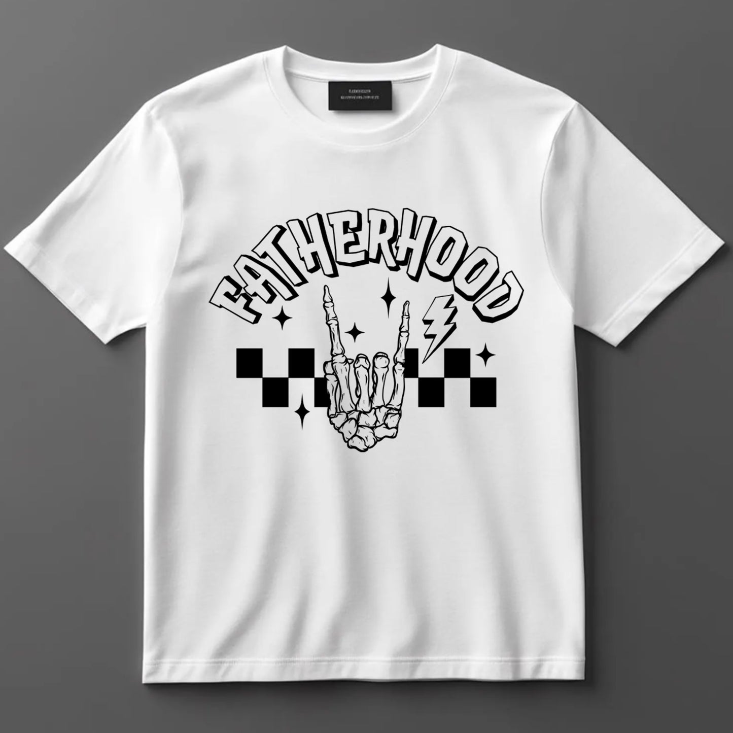 Dad DTF Transfer Iron On Heat Transfer - Ready to Press, Fatherhood Skeleton DTF Transfer 10186