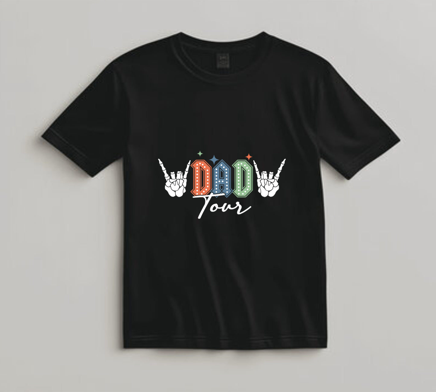 Dad DTF Transfer Iron On Heat Transfer - Ready to Press, Dad Tour Skeleton DTF Transfer 10192