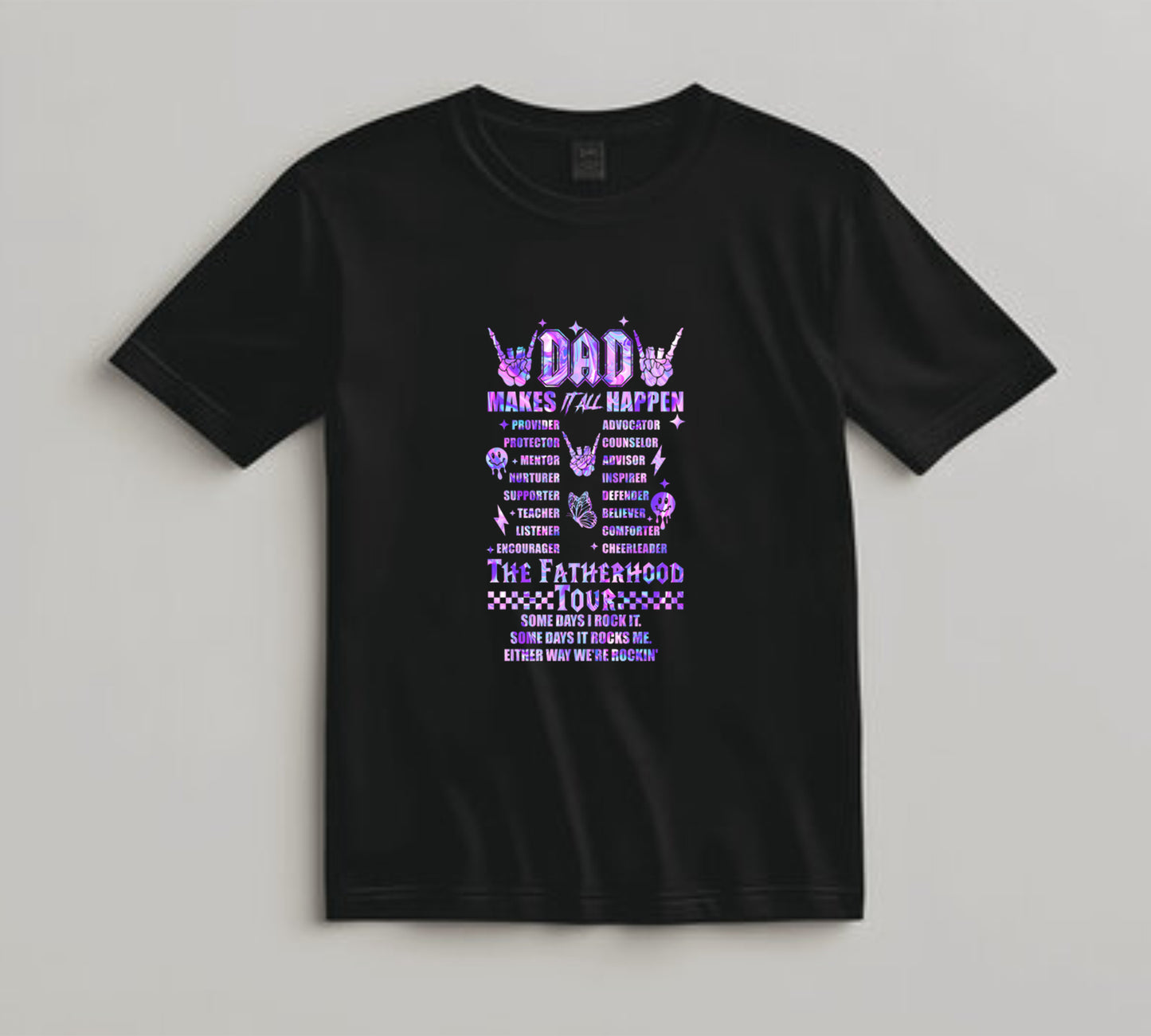 Dad DTF Transfer Iron On Heat Transfer - Ready to Press, Fatherhood Tour DTF Transfer 10195
