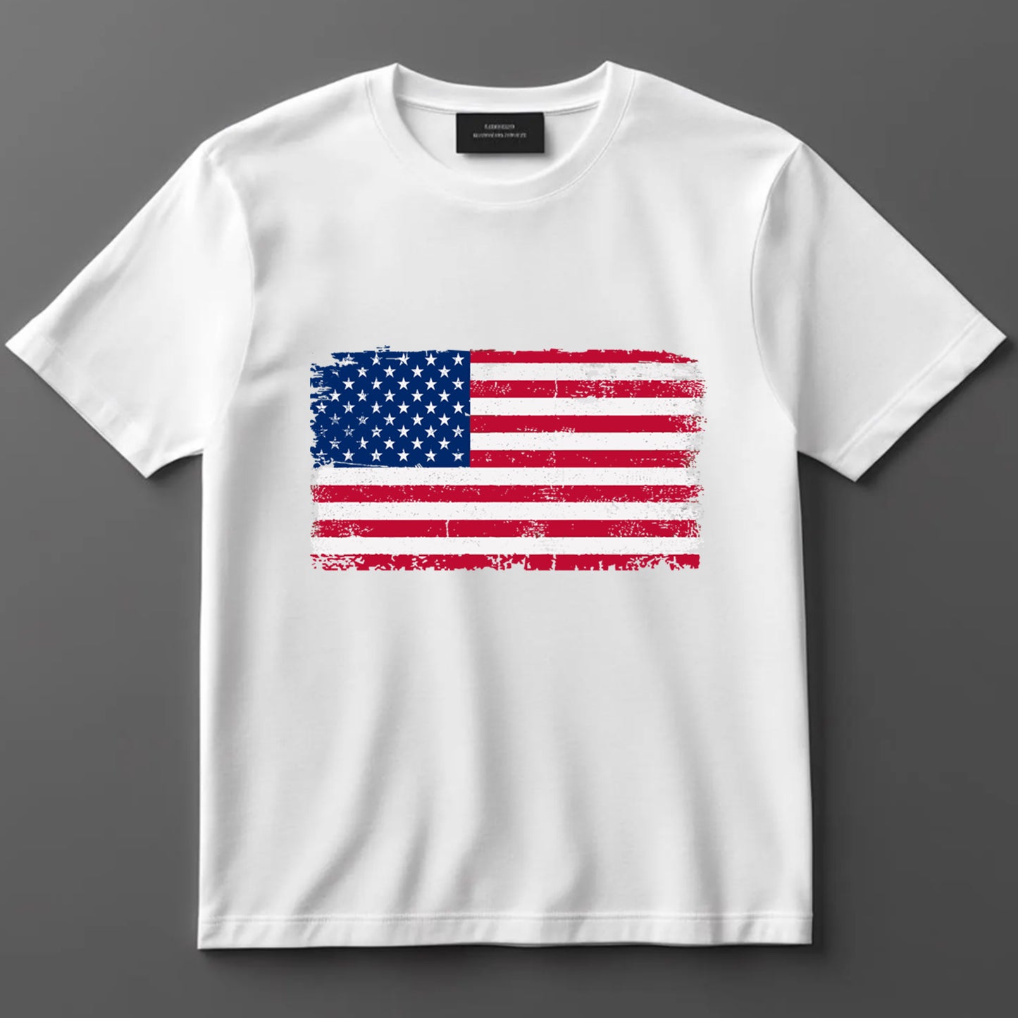 4th Of July DTF Transfer Iron On Heat Transfer - Ready to Press, Distressed American Flag DTF Transfer 10218