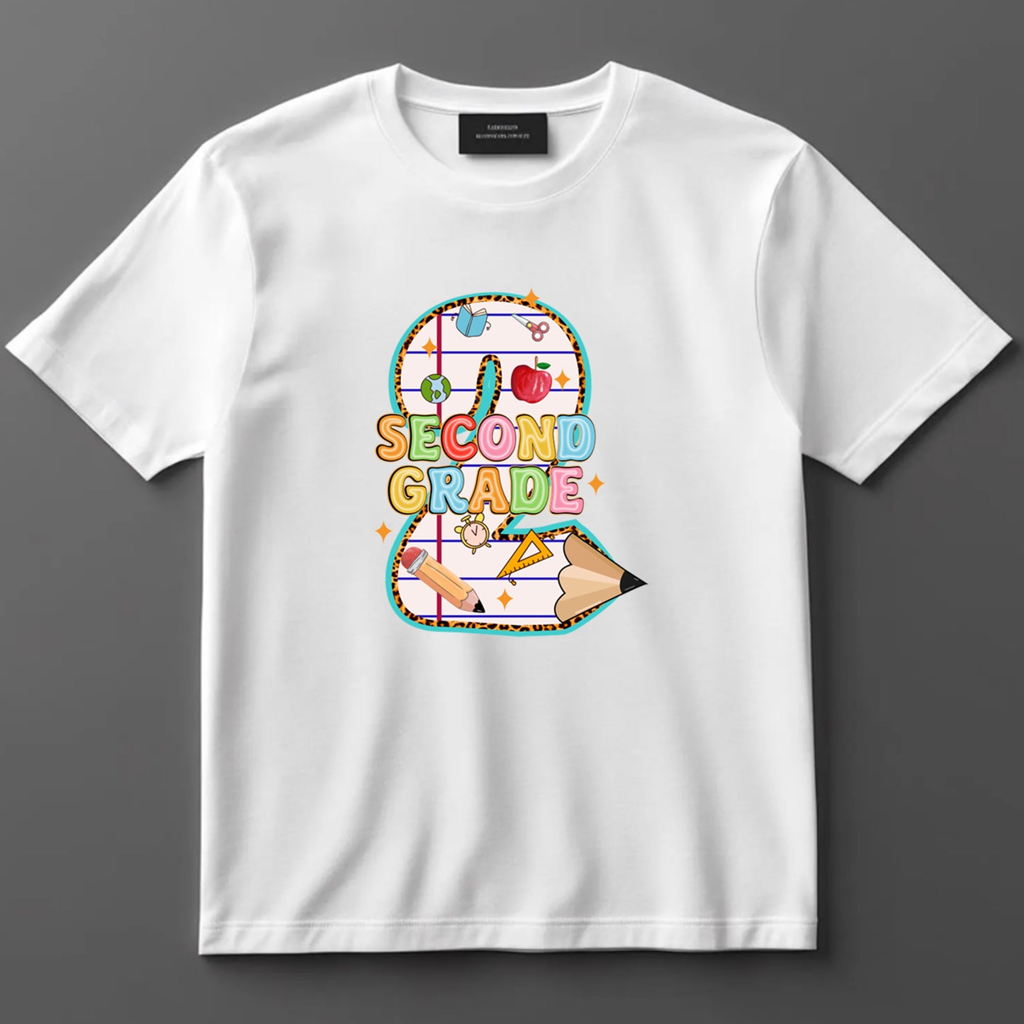 Back to School DTF Transfer Iron On Heat Transfer - Ready to Press, Second Grade DTF Transfer 10283