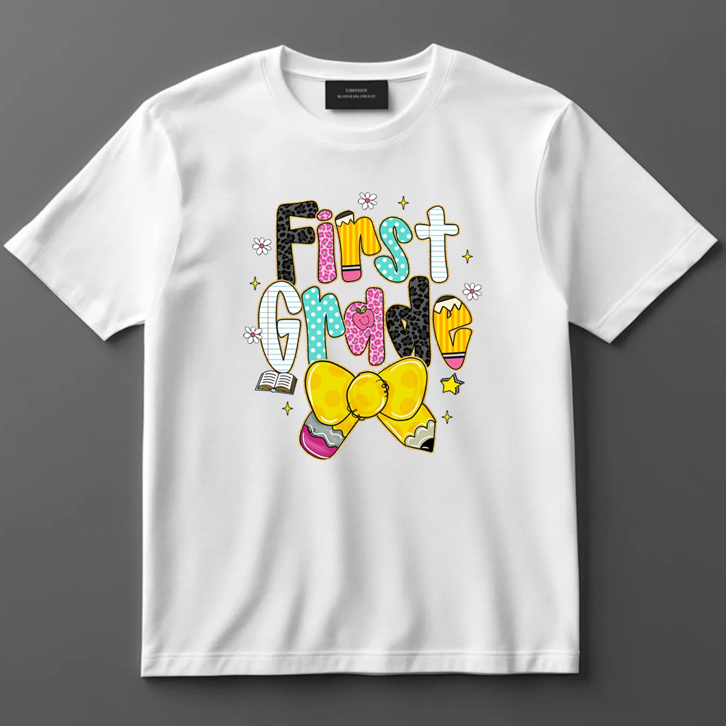 Back to School DTF Transfer Iron On Heat Transfer - Ready to Press, First Grade DTF Transfer 10292