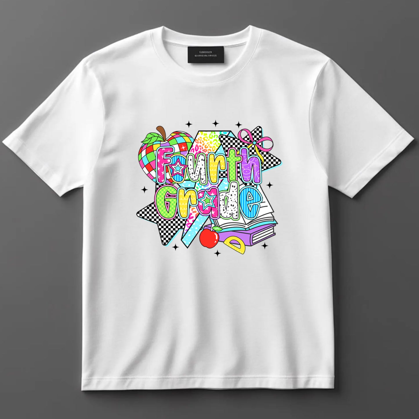 Back to School DTF Transfer Iron On Heat Transfer - Ready to Press, Vibrant Fourth Grade DTF Transfer 10300