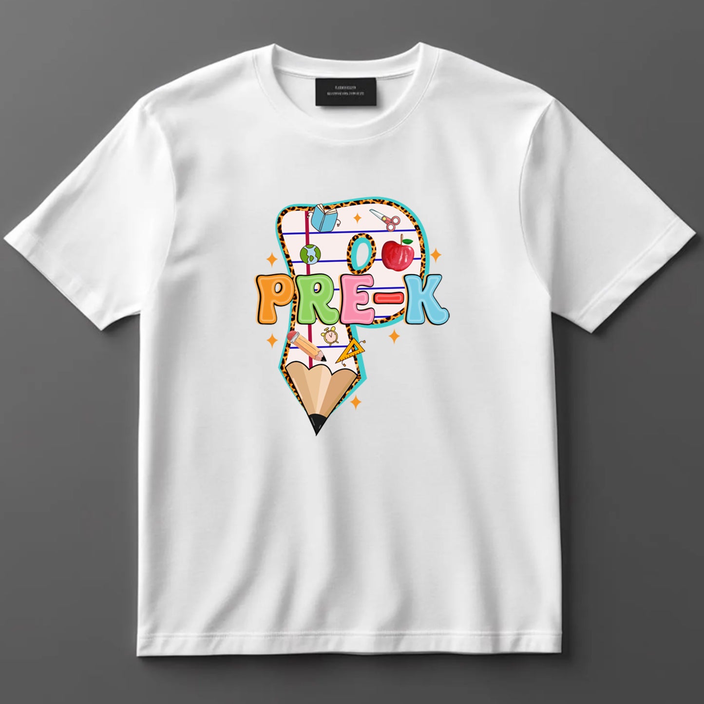 Back to School DTF Transfer Iron On Heat Transfer - Ready to Press, Pre-K School Icons DTF Transfer 10309