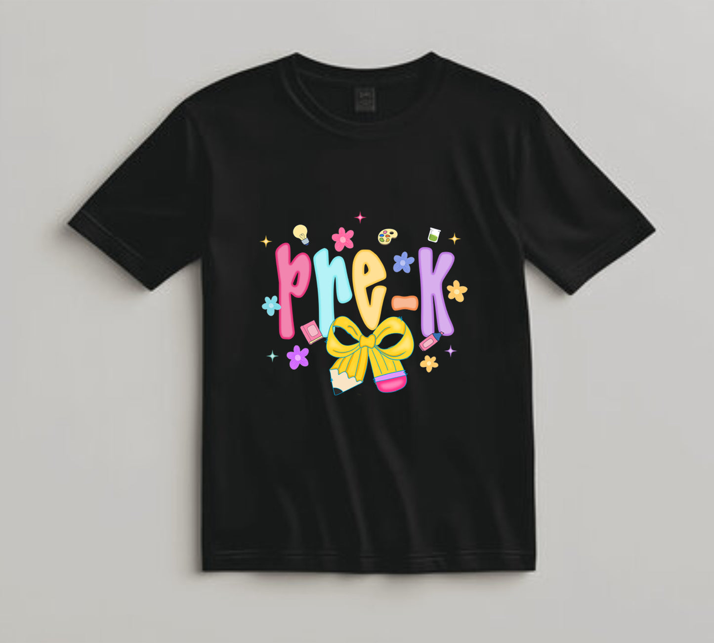 Back to School DTF Transfer Iron On Heat Transfer - Ready to Press, Pastel Pre-K DTF Transfer 10312