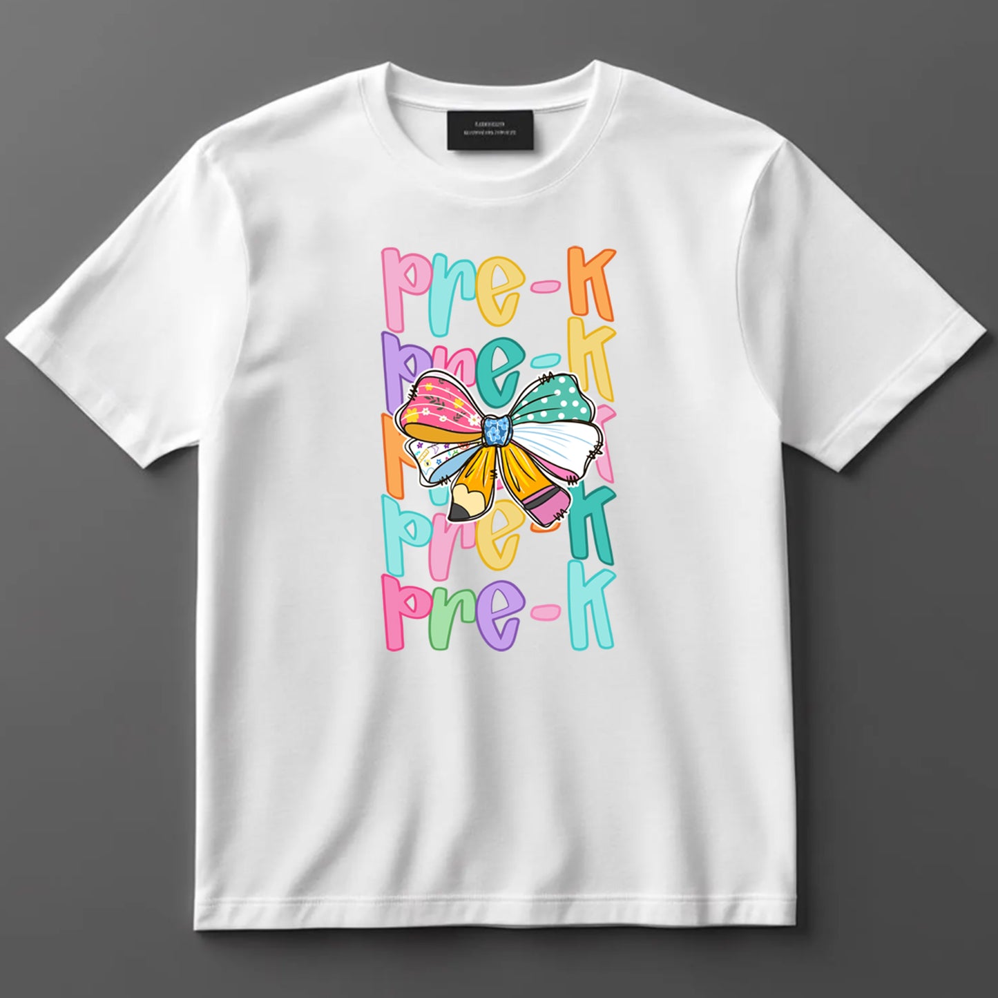 Back to School DTF Transfer Iron On Heat Transfer - Ready to Press, Pre-K Patchwork DTF Transfer 10315