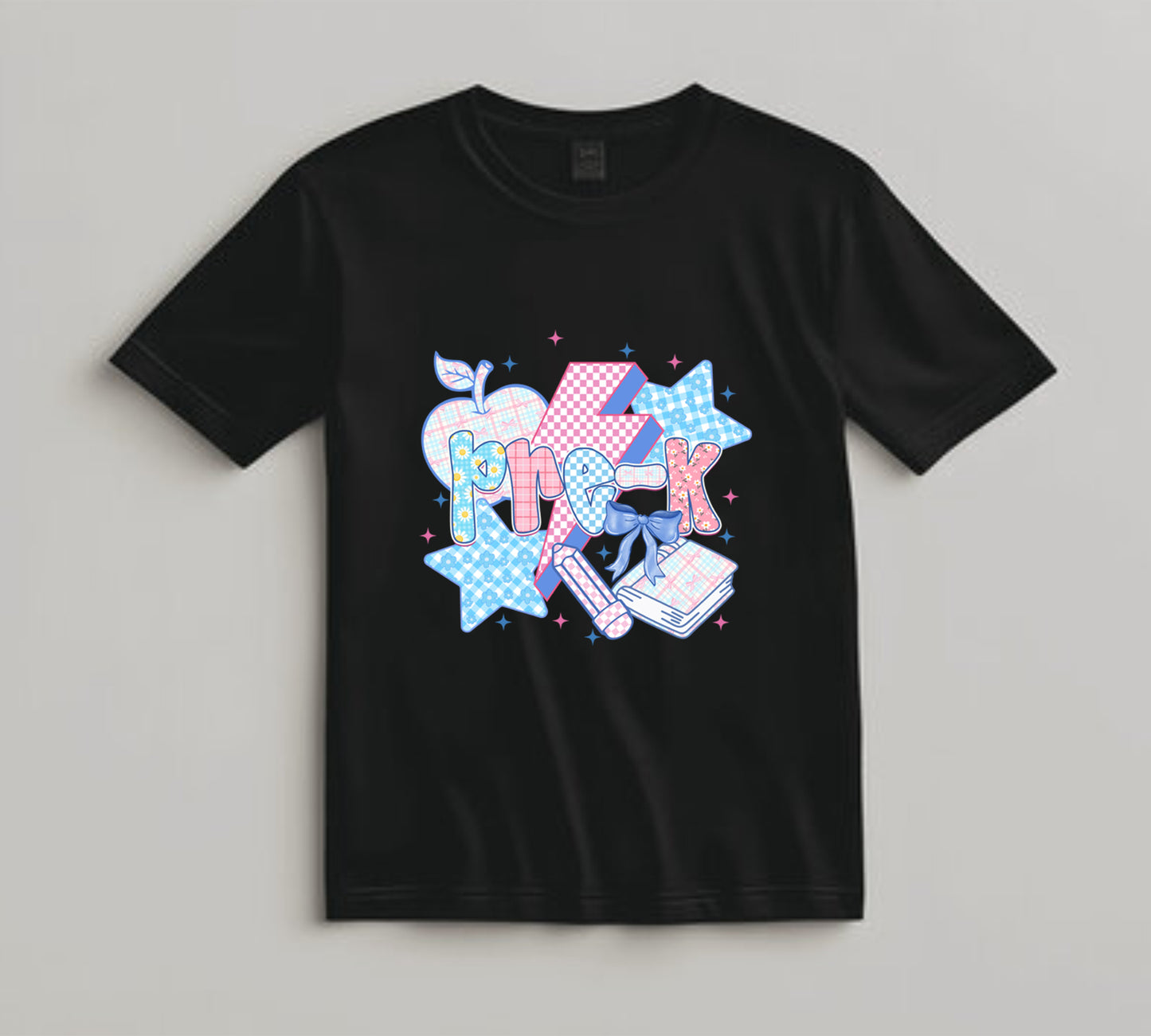 Back to School DTF Transfer Iron On Heat Transfer - Ready to Press, Pastel Pre-K DTF Transfer 10318