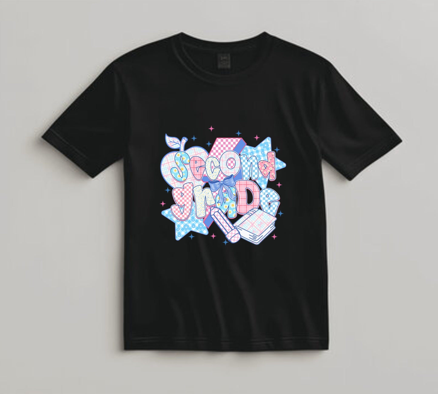 Back to School DTF Transfer Iron On Heat Transfer - Ready to Press, Pastel Second Grade DTF Transfer 10319