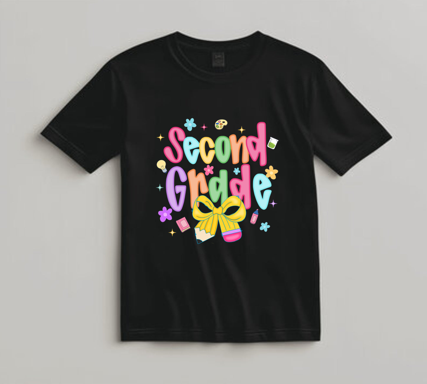 Back to School DTF Transfer Iron On Heat Transfer - Ready to Press, Pastel Second Grade DTF Transfer 10327