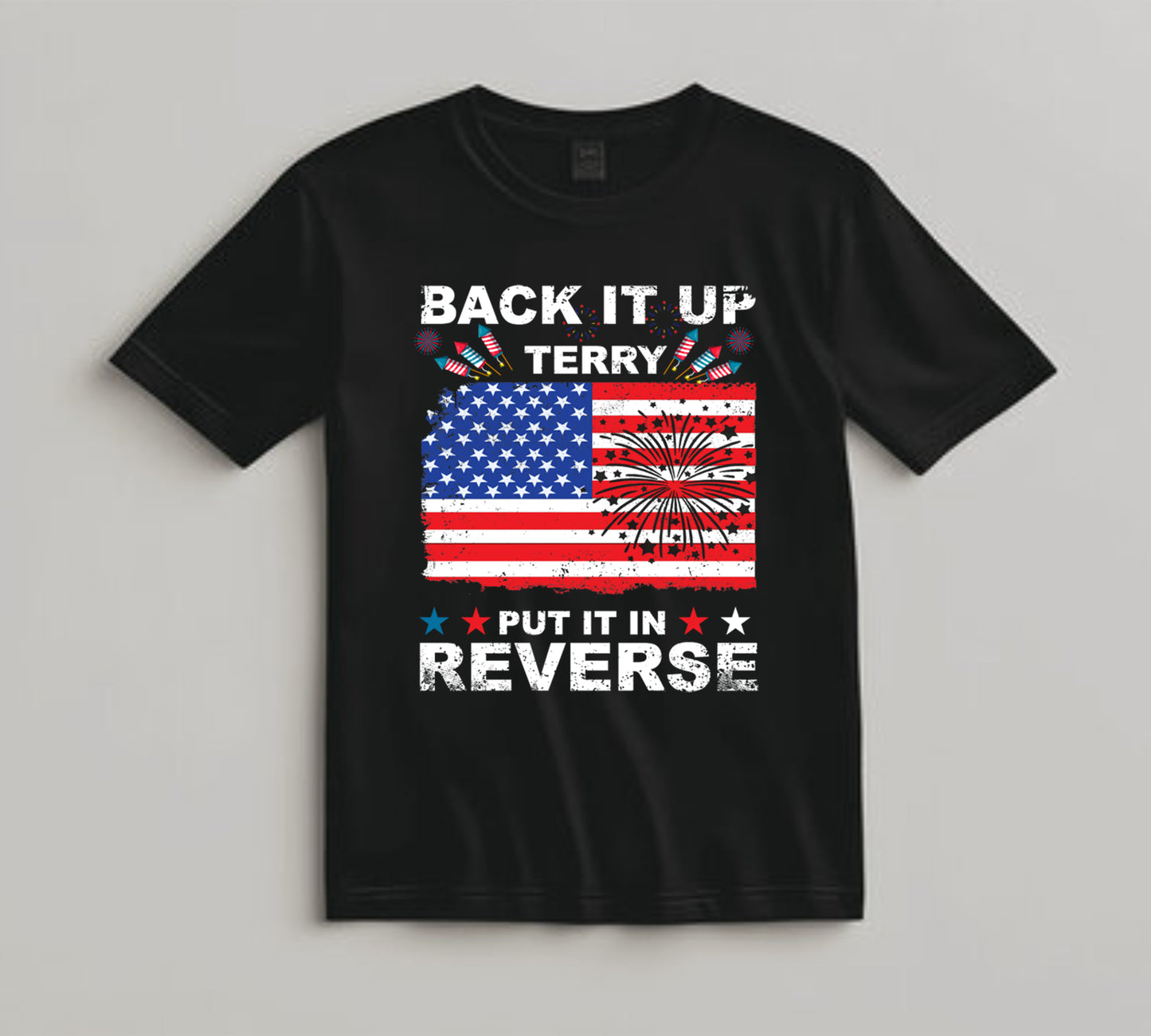 4th Of July DTF Transfer Iron On Heat Transfer - Ready to Press, American Flag and Fireworks DTF Transfer 10335