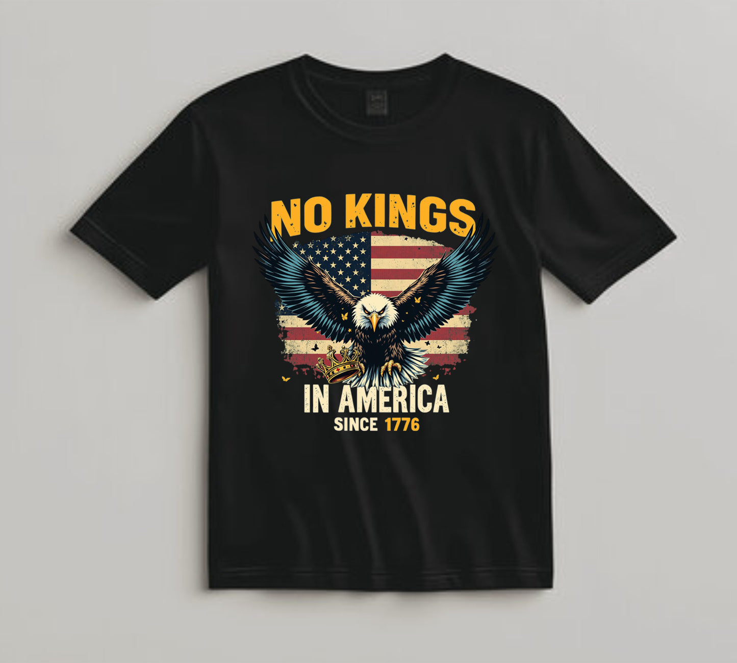 4th Of July DTF Transfer Iron On Heat Transfer - Ready to Press, No Kings in America DTF Transfer 10344