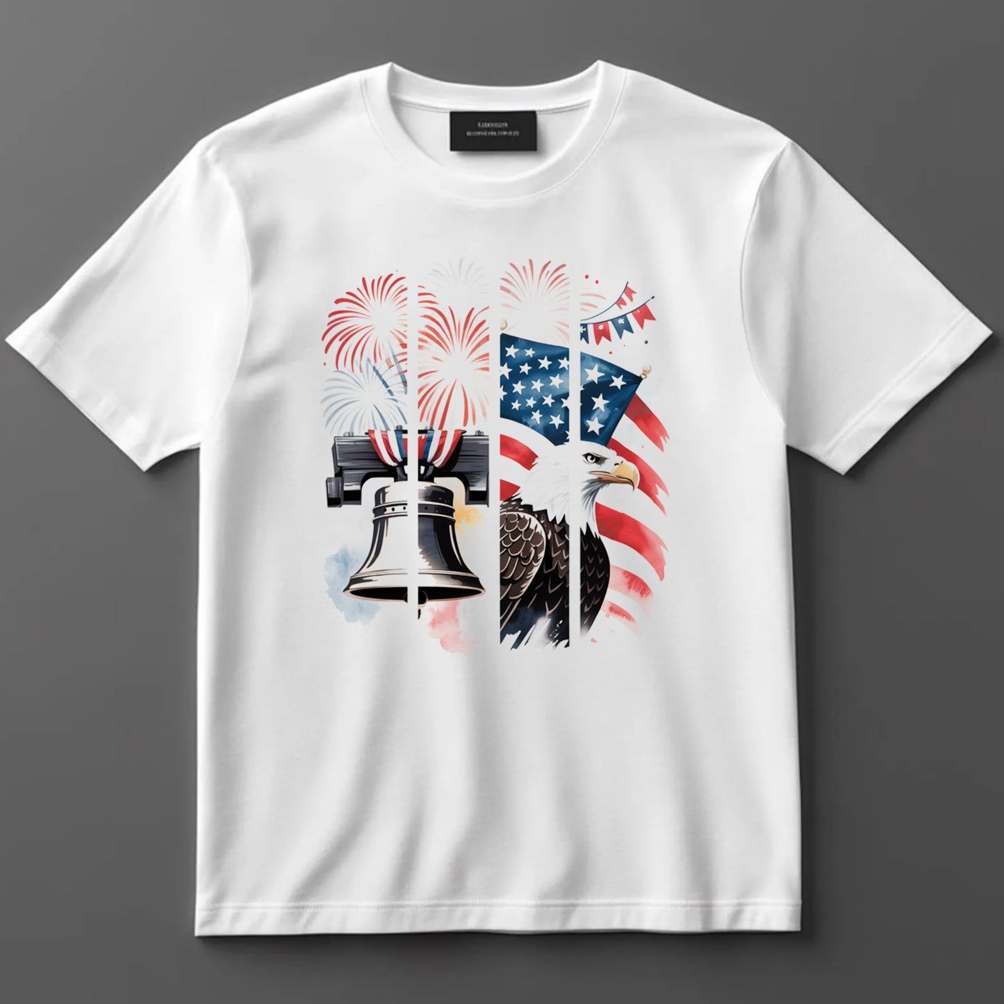 4th Of July DTF Transfer Iron On Heat Transfer - Ready to Press, Liberty Bell and Eagle DTF Transfer 10345