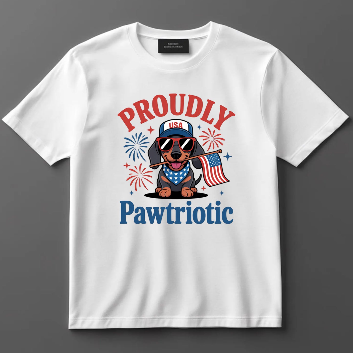4th Of July DTF Transfer Iron On Heat Transfer - Ready to Press, Proudly Pawtriotic DTF Transfer 10348