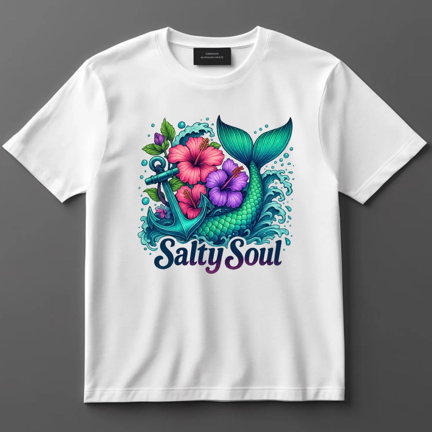Summer DTF Transfer Iron On Heat Transfer - Ready to Press, Salty Soul DTF Transfer 10360