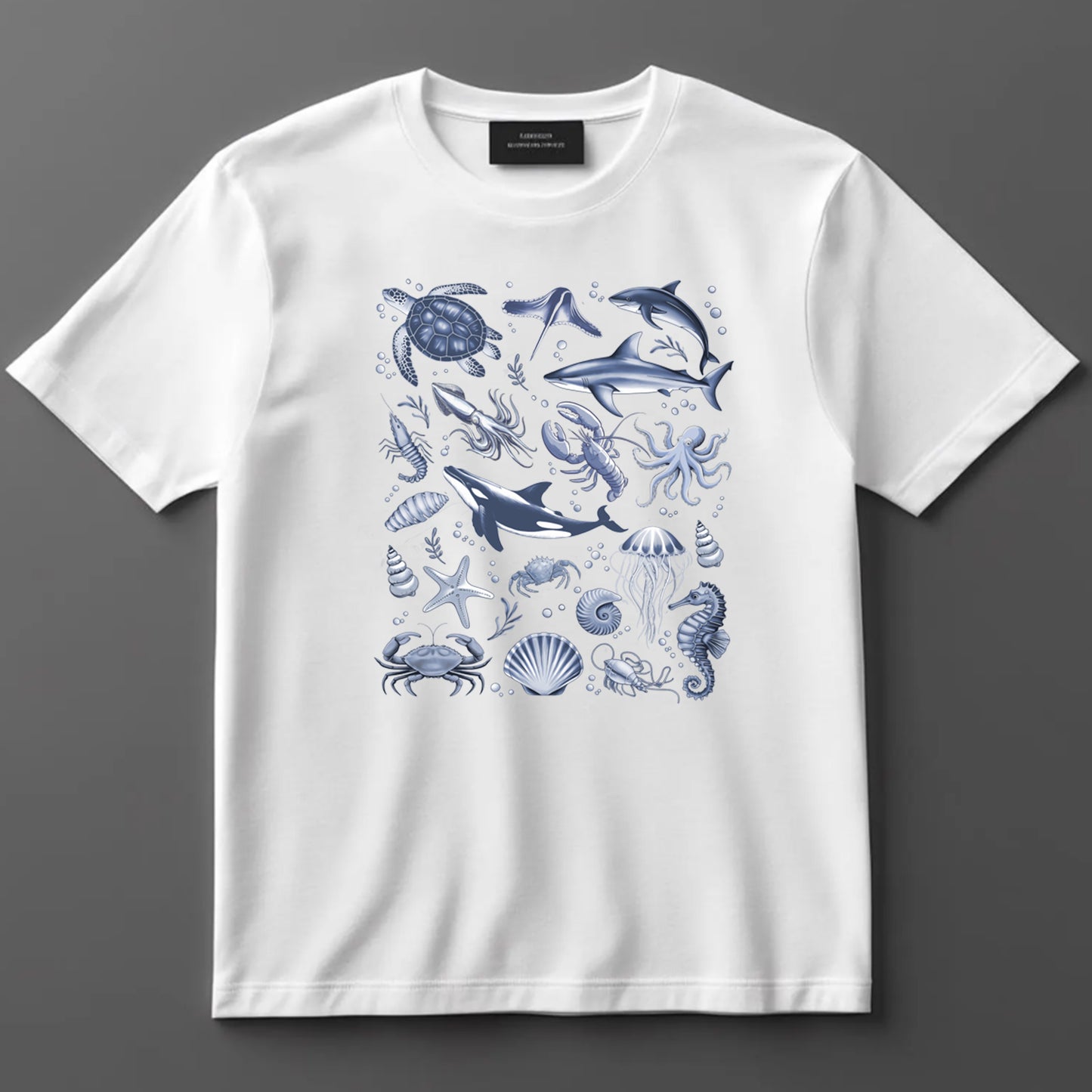 Summer DTF Transfer Iron On Heat Transfer - Ready to Press, Ocean Sea Life DTF Transfer 10362