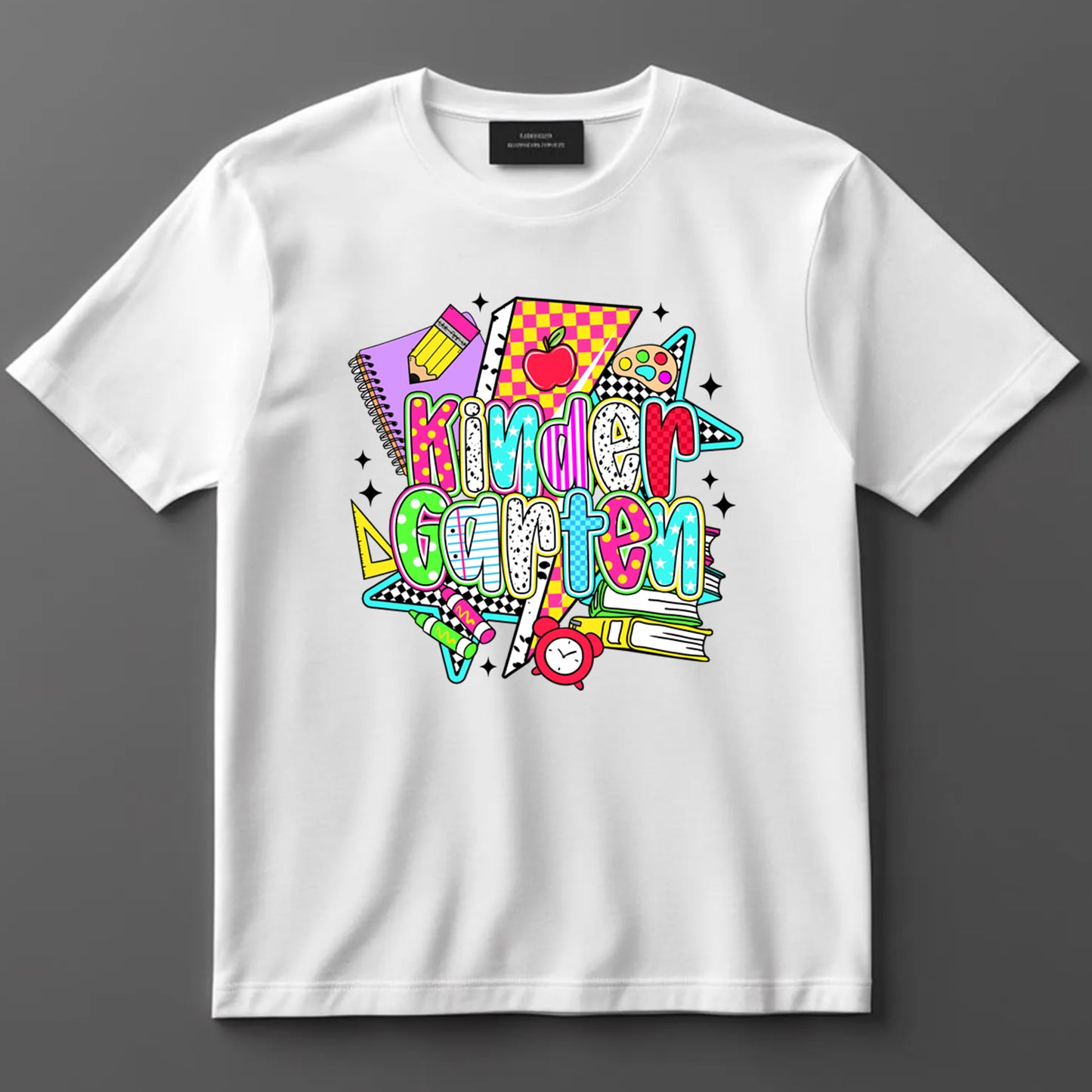 Back to School DTF Transfer Iron On Heat Transfer - Ready to Press, Pastel Kindergarten DTF Transfer 10305
