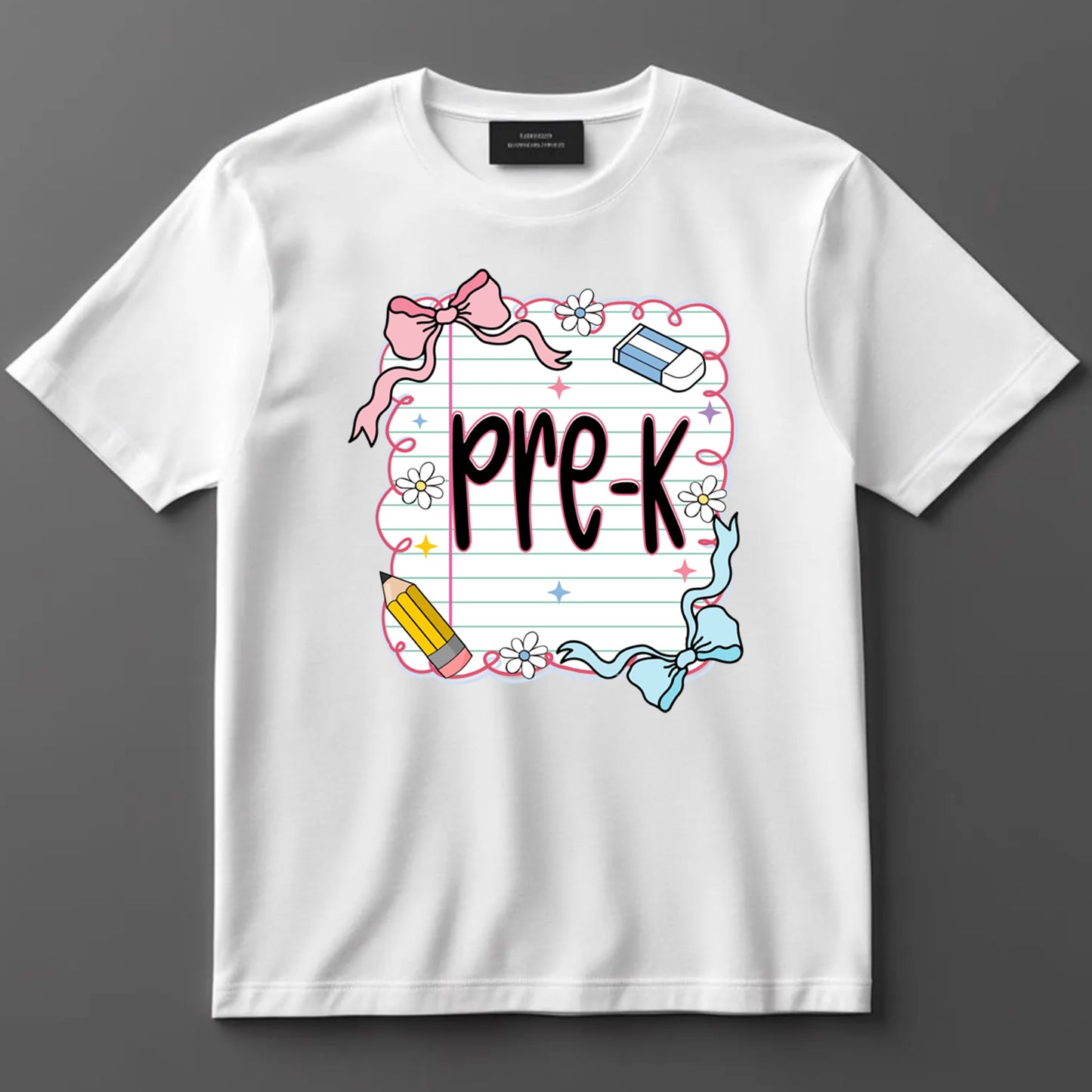 Back to School DTF Transfer Iron On Heat Transfer - Ready to Press, Pre-K Notebook DTF Transfer 10424