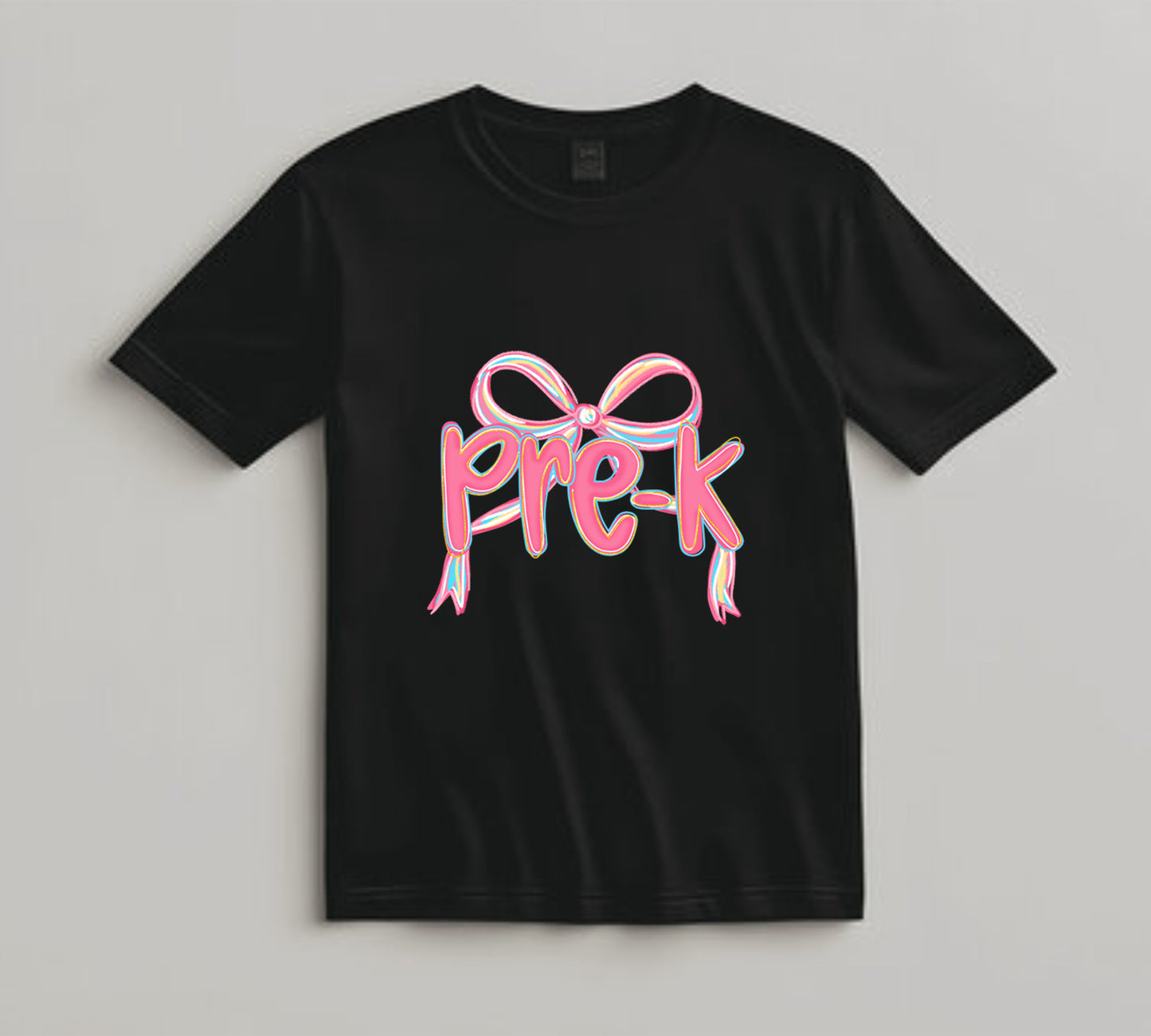 Back to School DTF Transfer Iron On Heat Transfer - Ready to Press, Pink Pre-K DTF Transfer 10426