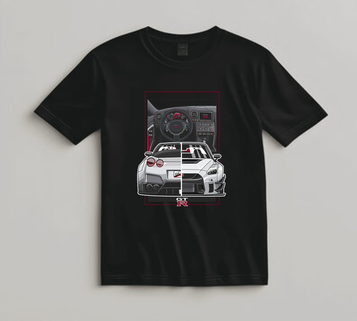 Jdm Car DTF Transfer Iron On Heat Transfer - Ready to Press, Split Interior and Exterior Tuner Car DTF Transfer 10470