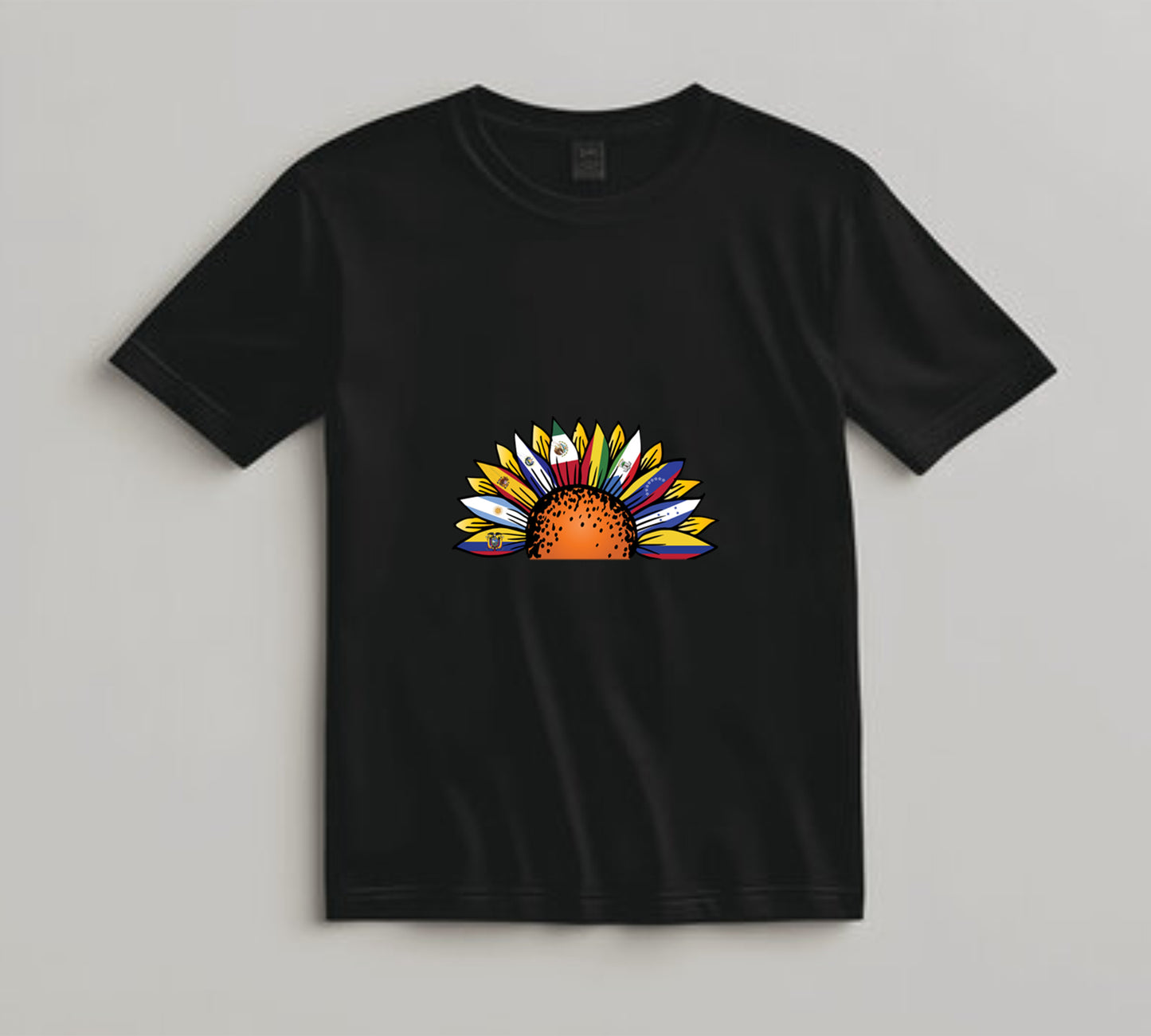 Hispanic Heritage Month DTF Transfer – Sunflower Flag Petals Ready to Press Iron on Heat Transfer DIY Shirts 11237