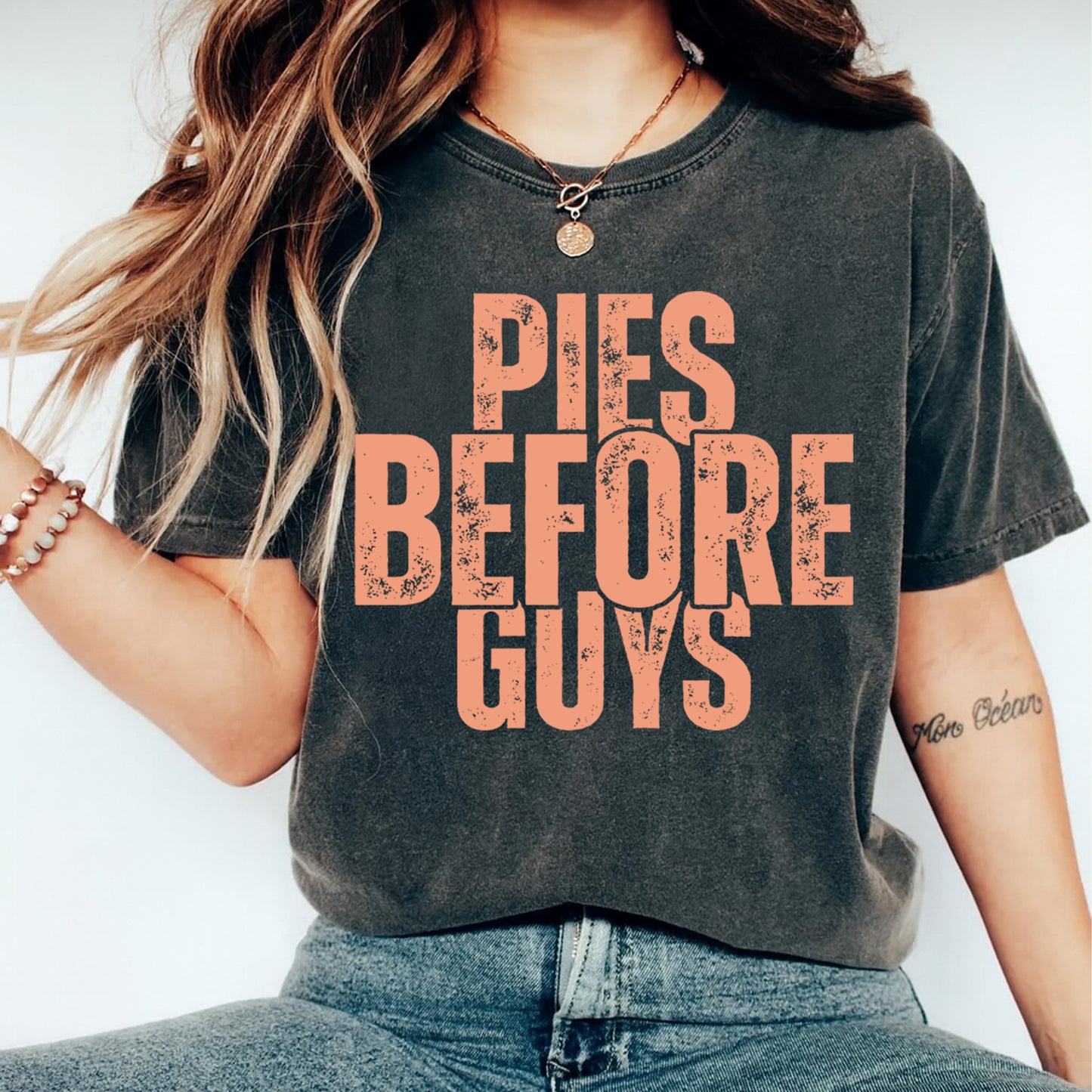 Thanksgiving DTF Transfer – Pies Before Guys Ready to Press Iron On Heat Transfer DIY Thanksgiving Shirts 12476