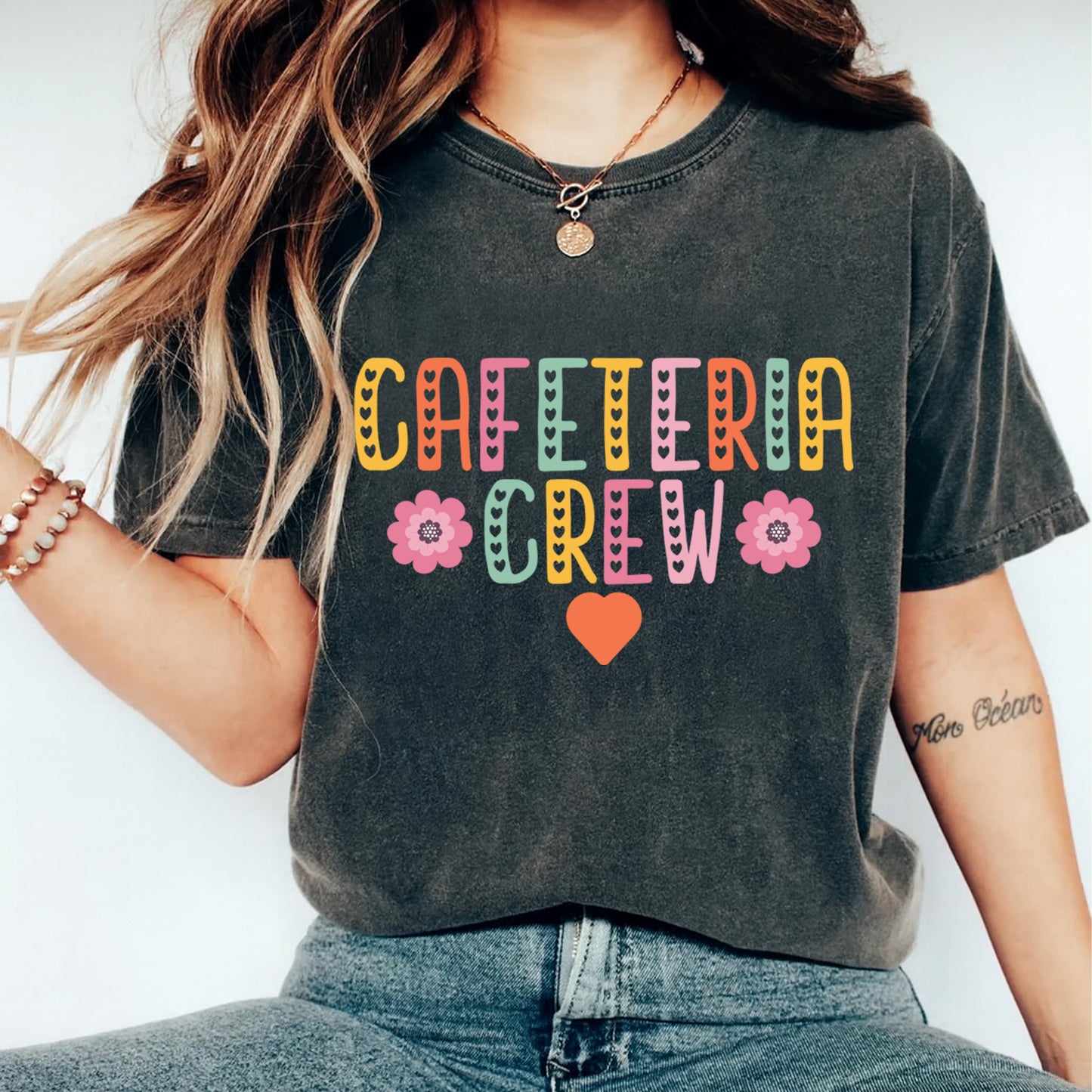 School Cafeteria DTF Transfer – Cafeteria Crew Ready to Press Iron On Heat Transfer DIY Shirts 12647