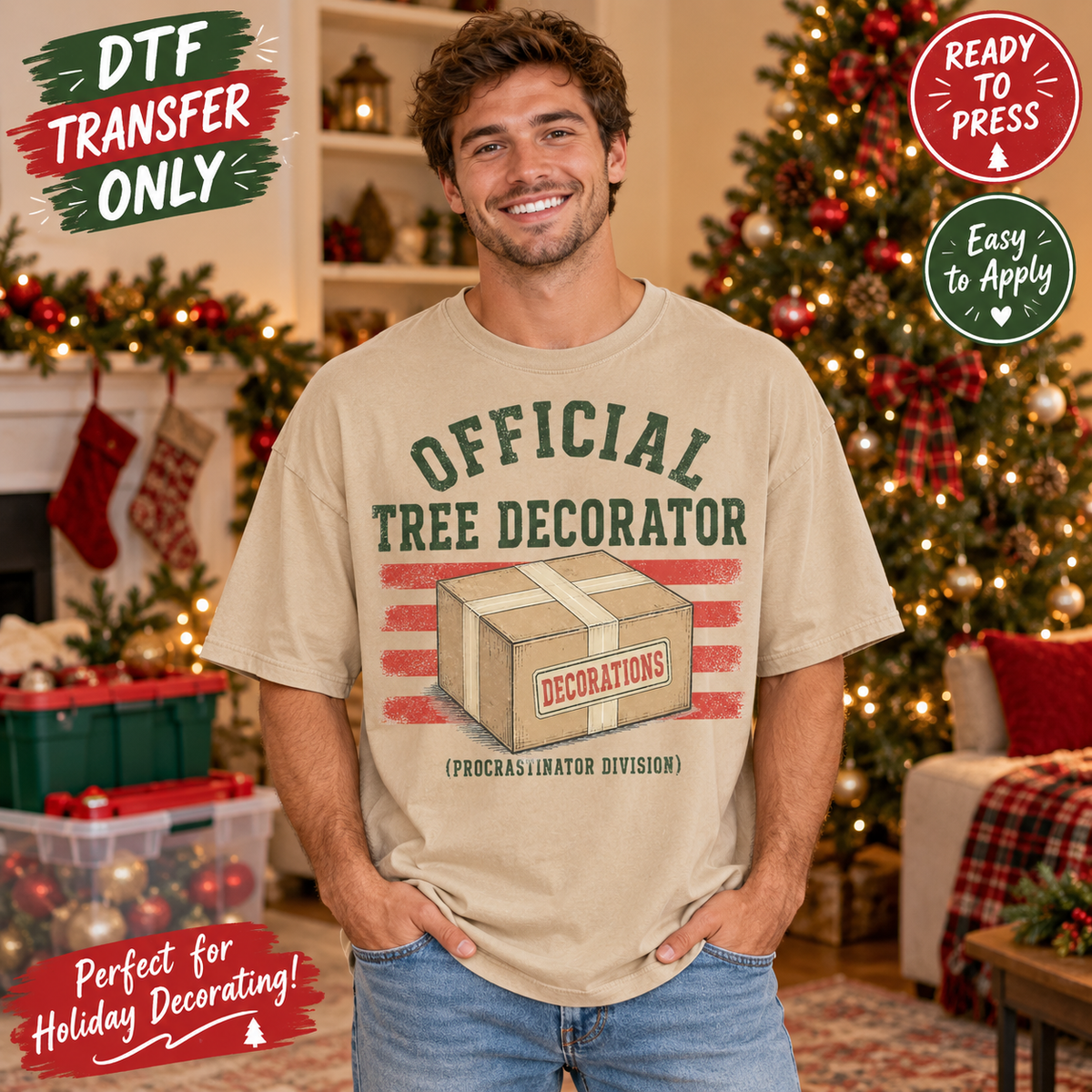 Official Tree Decorator Funny Christmas DTF Transfer 15496