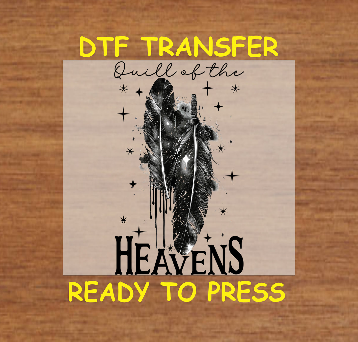 Gothic DTF transfer featuring a vintage-inspired dark aesthetic.