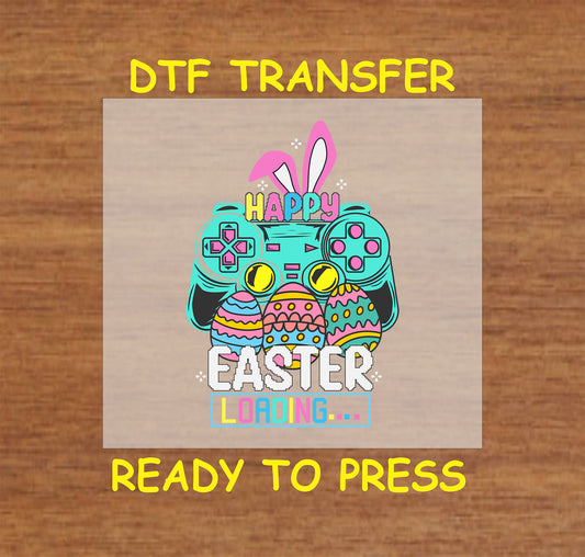Easter DTF Transfer Iron On Heat Transfer - Ready to Press, Gamer Easter DTF Transfer | Ready to Press | Easter Design 4706