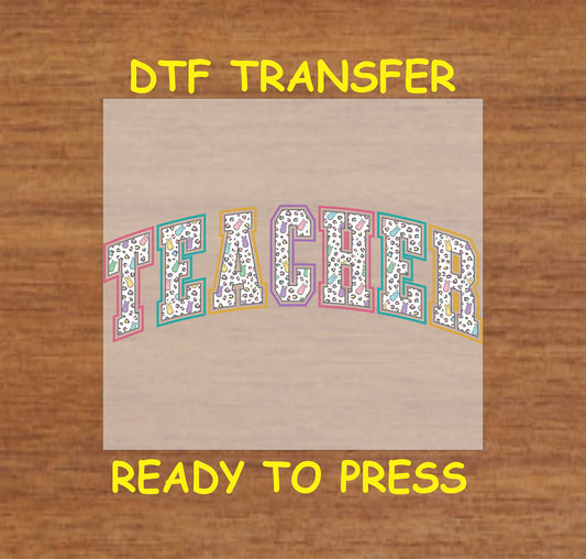 Easter DTF Transfer Iron On Heat Transfer - Ready to Press, Easter Teacher DTF Transfer | Ready to Press | Easter Design 4711