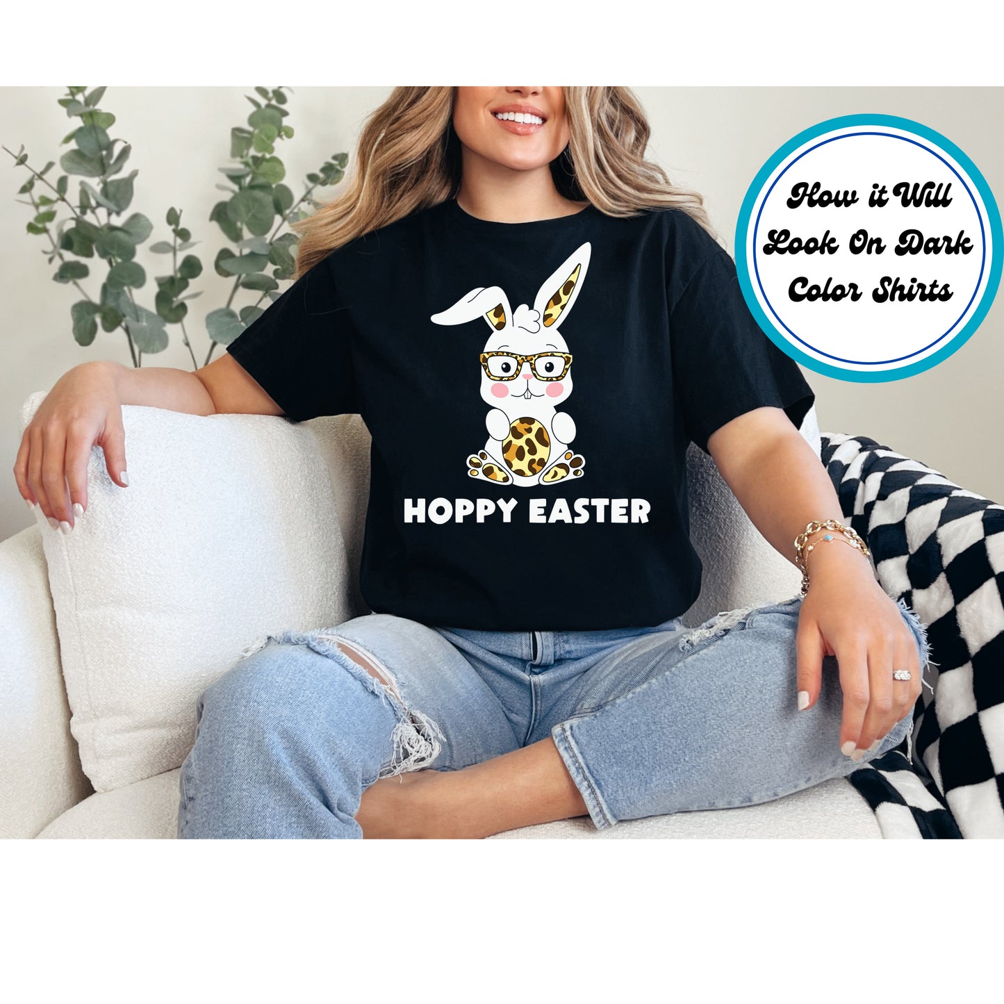 Easter DTF Transfer Iron On Heat Transfer - Ready to Press, Hoppy Easter DTF Transfer | Ready to Press | Easter Design 4806