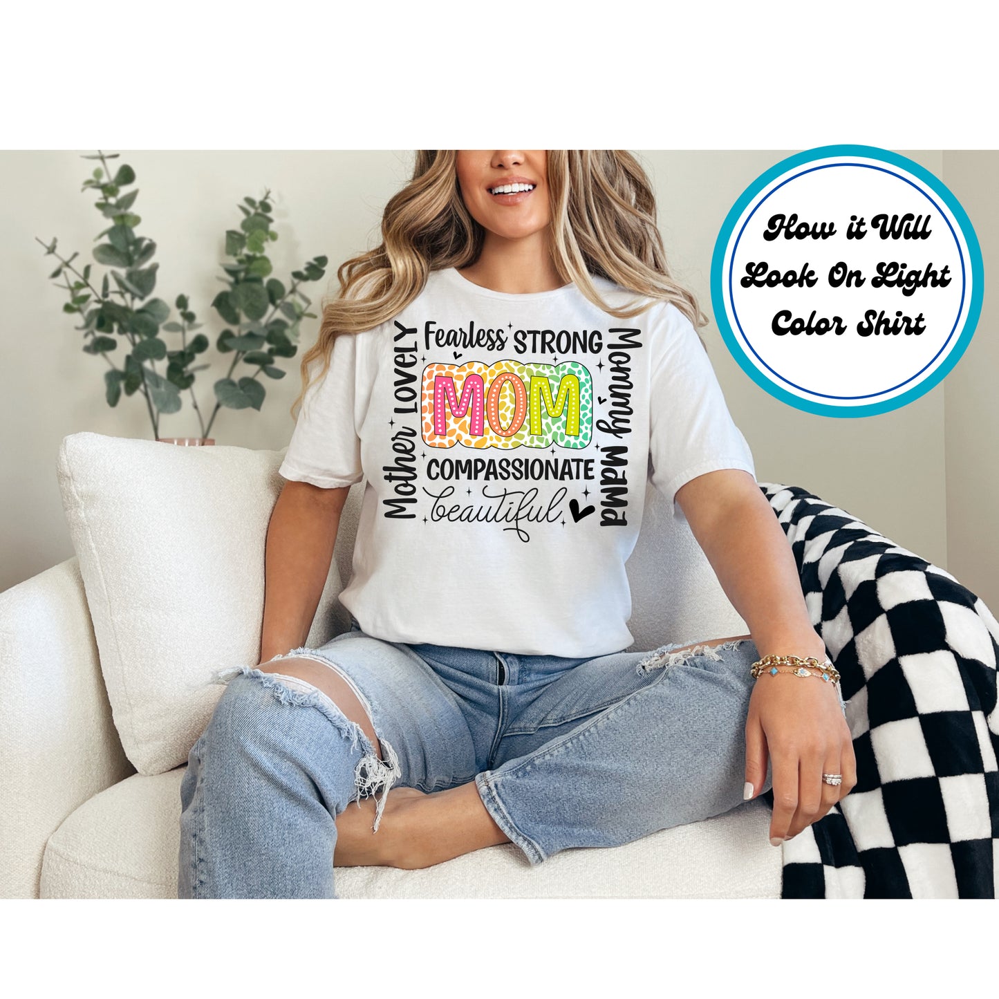 Mom DTF Transfer Iron On Heat Transfer - Ready to Press, Motherhood DTF Transfer 5370