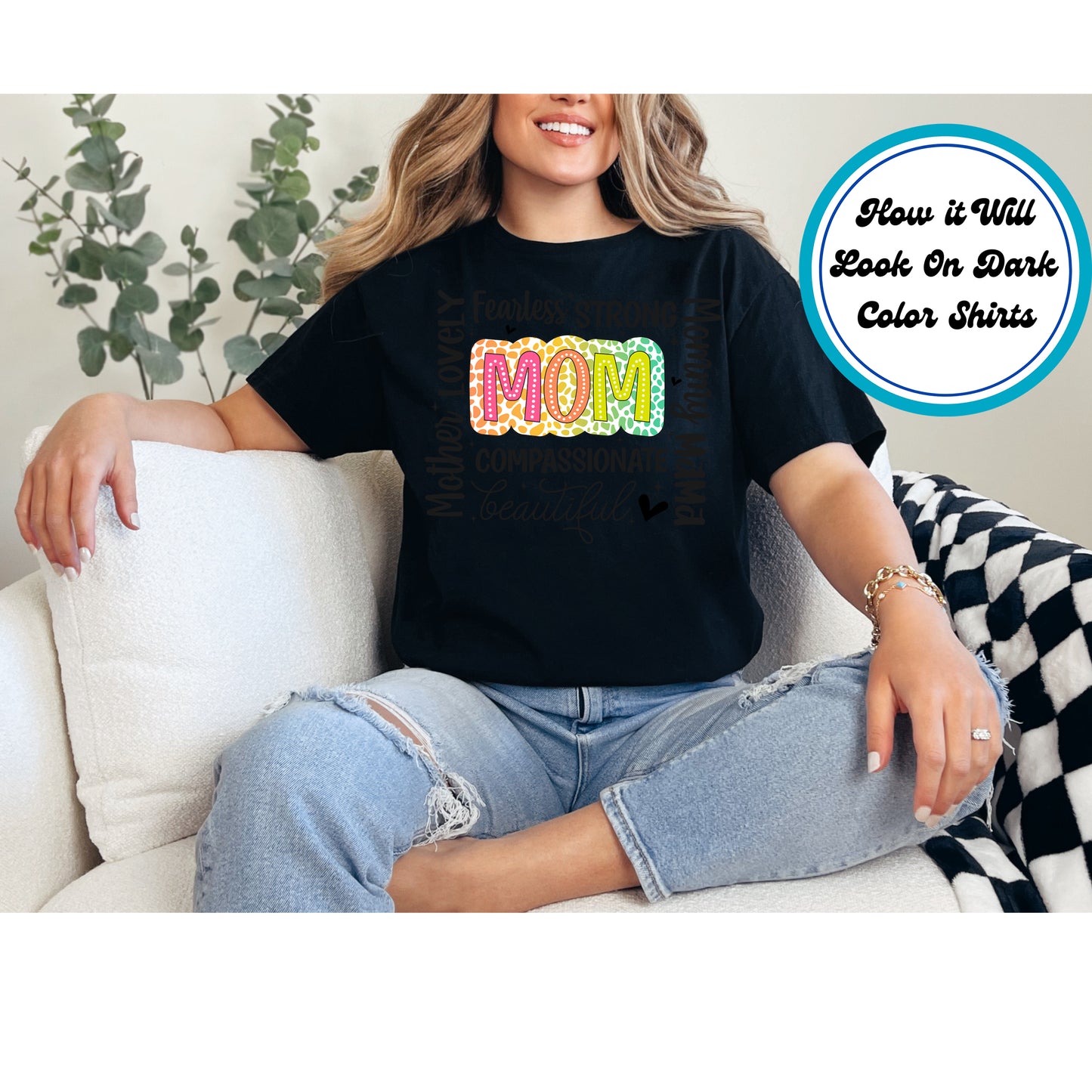 Mom DTF Transfer Iron On Heat Transfer - Ready to Press, Motherhood DTF Transfer 5370