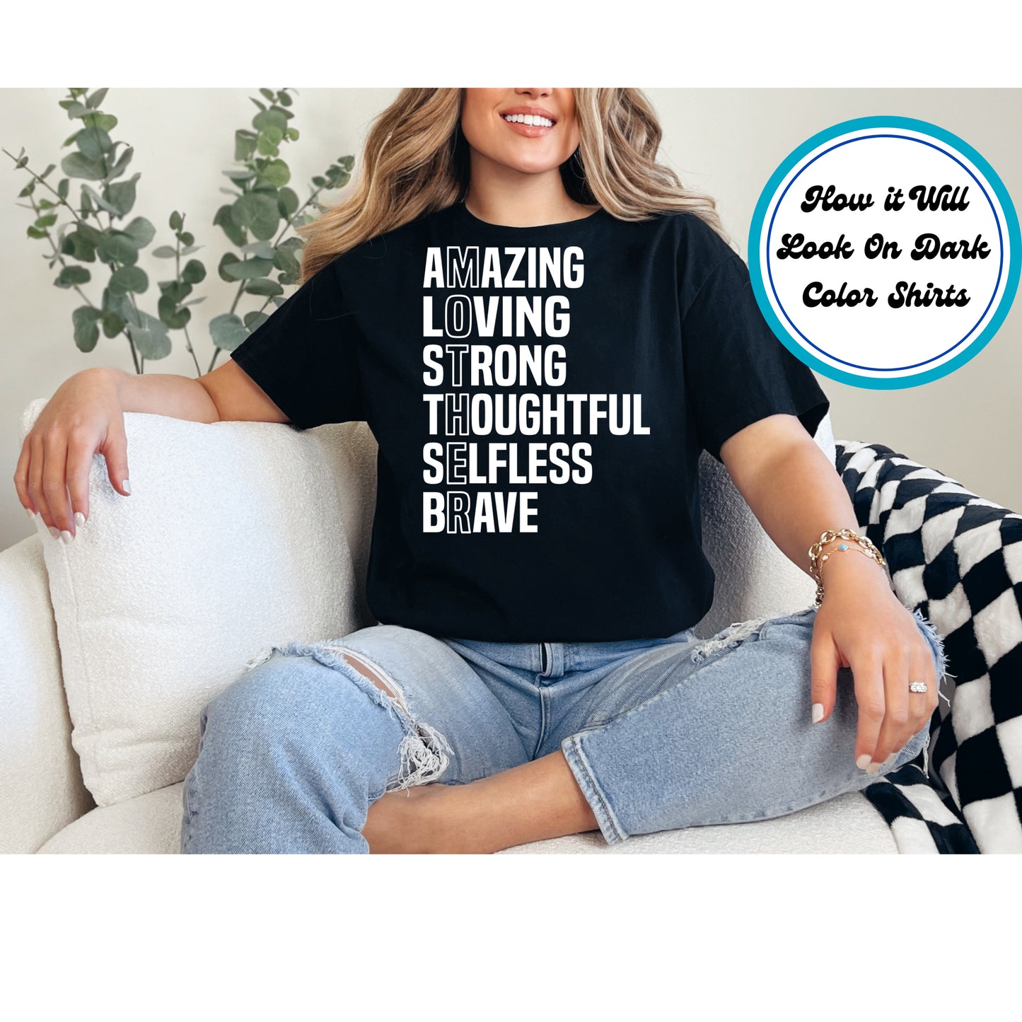Mom DTF Transfer Iron On Heat Transfer - Ready to Press, Mother Acronym DTF Transfer 5419
