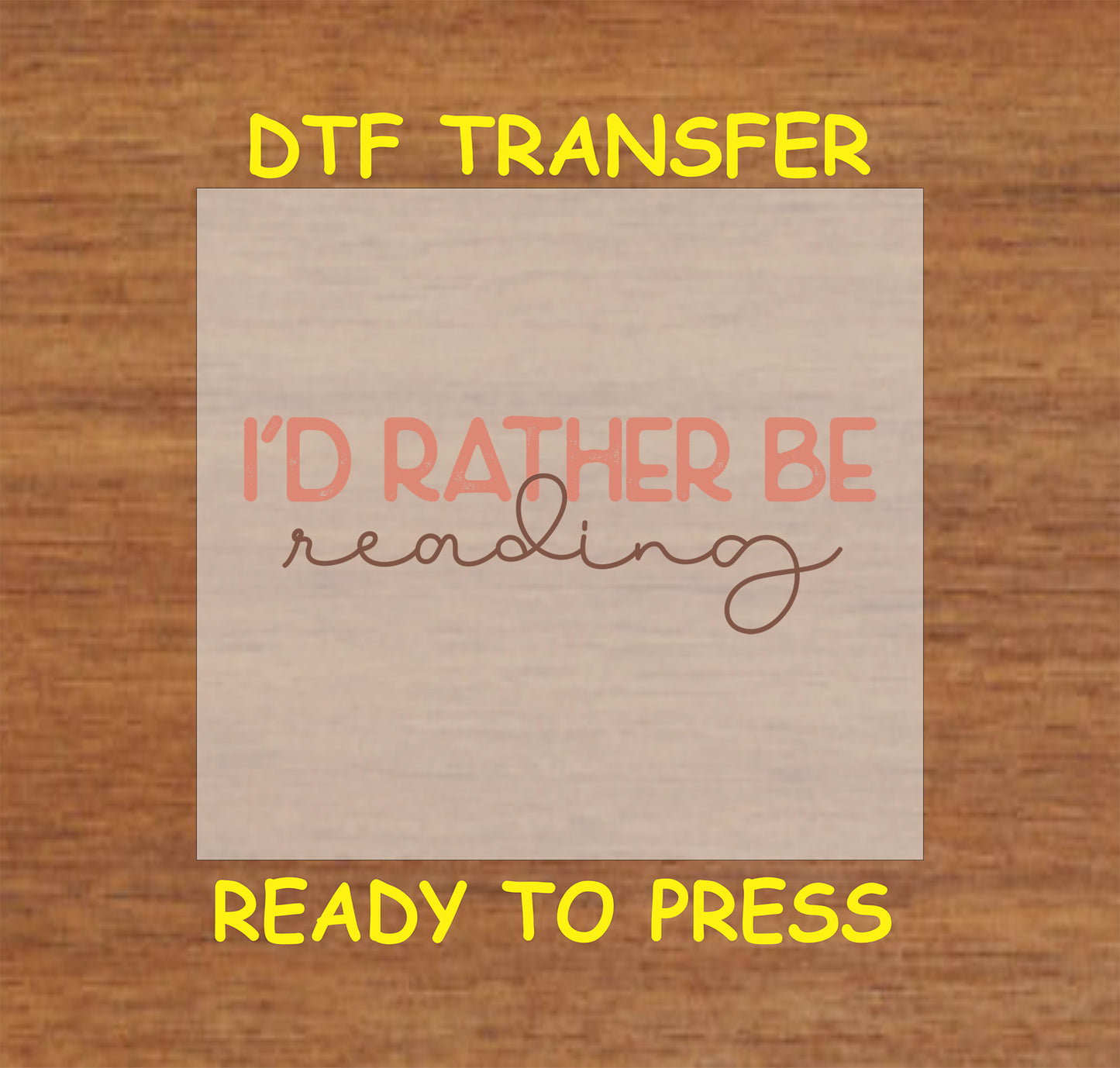 I'd Rather Be Reading text design in stylish typography.