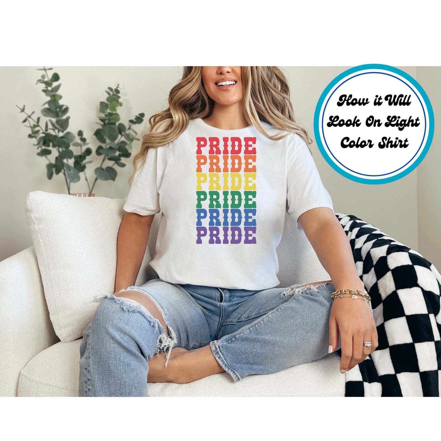 Pride DTF Transfer Iron On Heat Transfer - Ready to Press, Stacked Pride DTF Transfer 5768