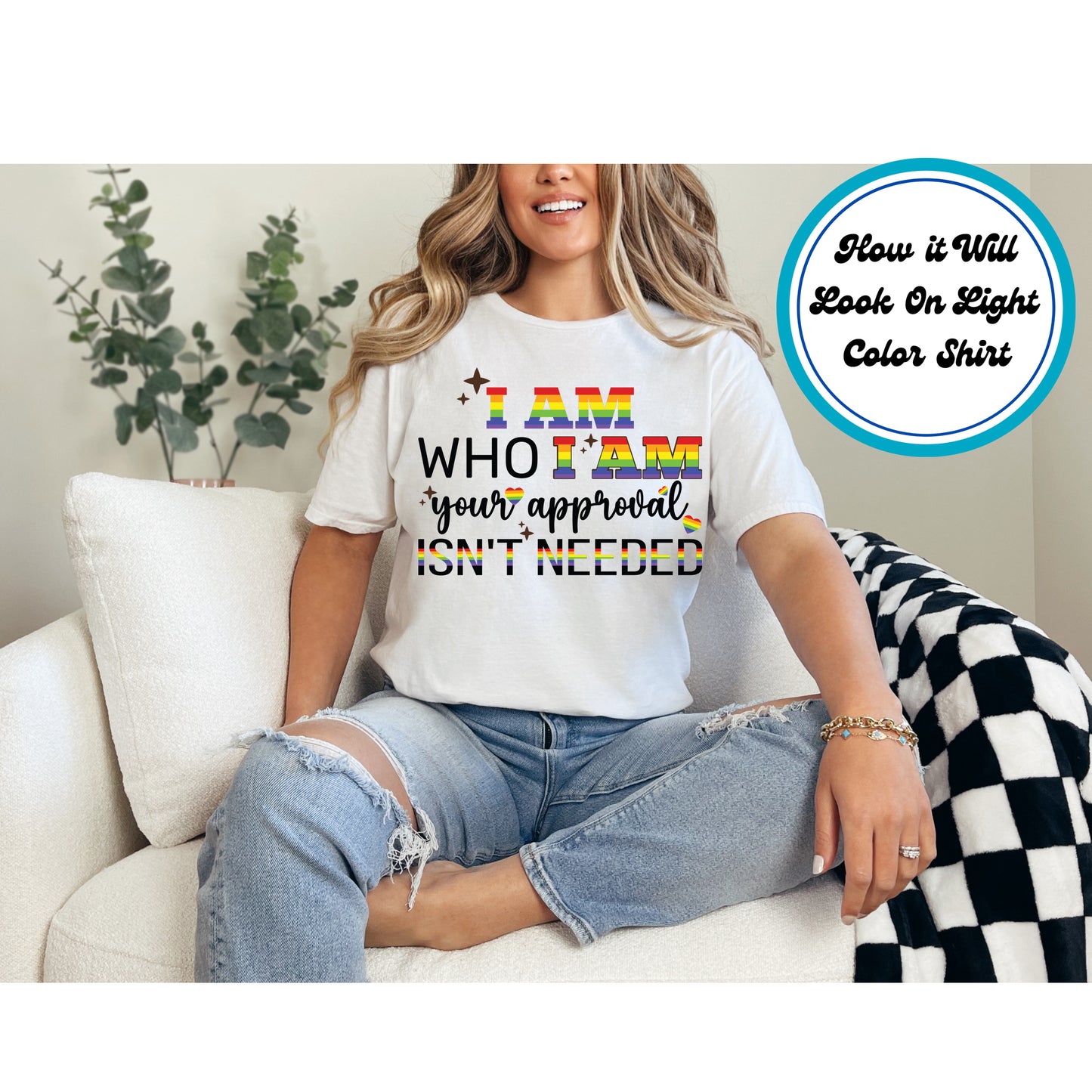 Pride DTF Transfer Iron On Heat Transfer - Ready to Press, I Am Who I Am DTF Transfer 5842