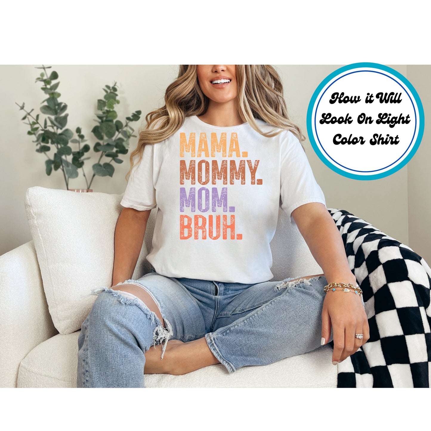 Mom DTF Transfer Iron On Heat Transfer - Ready to Press, Funny Mama DTF Transfer 5860