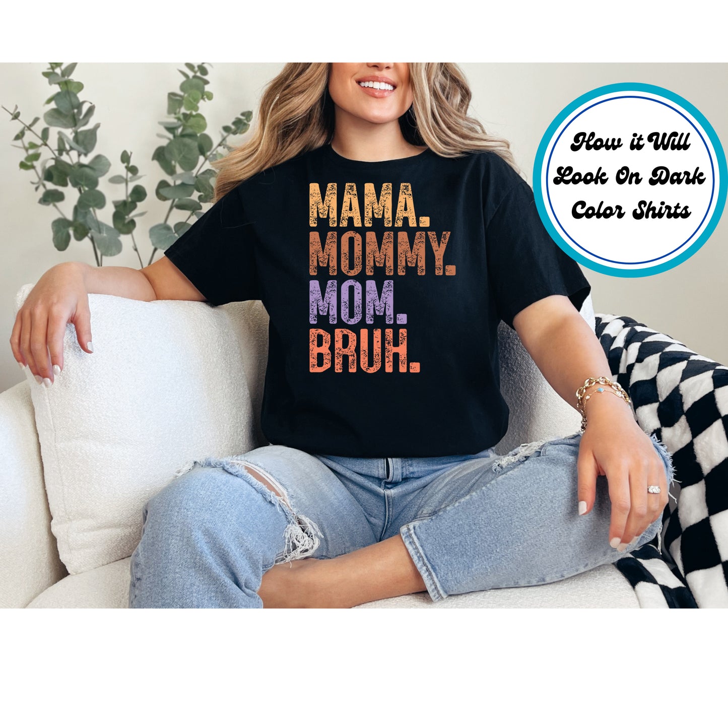 Mom DTF Transfer Iron On Heat Transfer - Ready to Press, Funny Mama DTF Transfer 5860