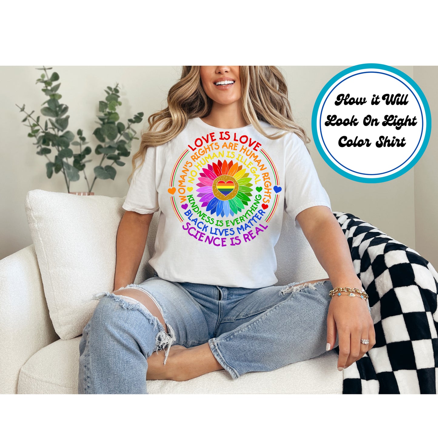Pride DTF Transfer Iron On Heat Transfer - Ready to Press, Love Is Love DTF Transfer 5866