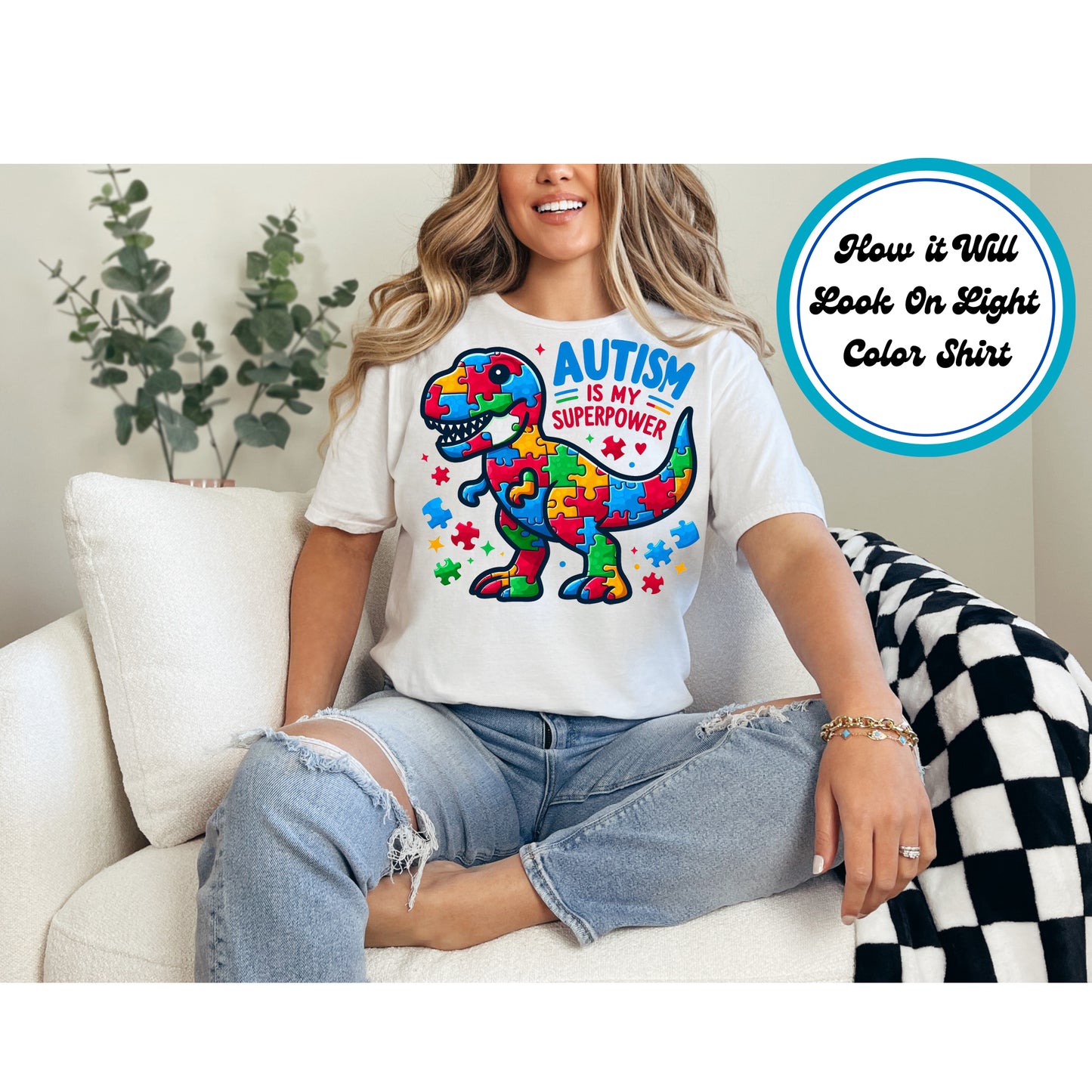 Autism Awareness DTF Transfer Iron On Heat Transfer - Ready to Press, Autism Is My Superpower DTF Transfer 5944