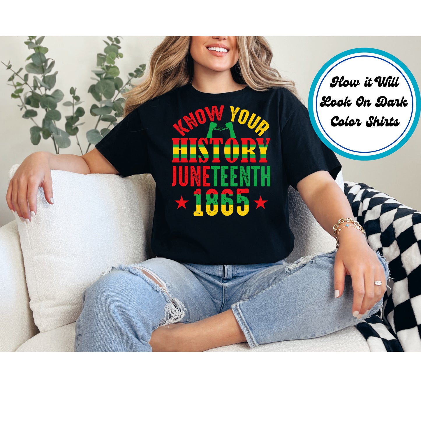 Juneteenth DTF Transfer Iron On Heat Transfer - Ready to Press, Know Your History DTF Transfer 6045