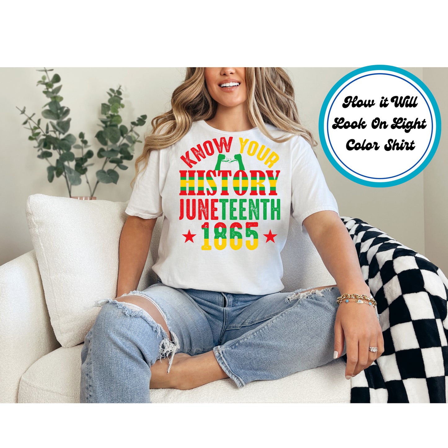 Juneteenth DTF Transfer Iron On Heat Transfer - Ready to Press, Know Your History DTF Transfer 6045