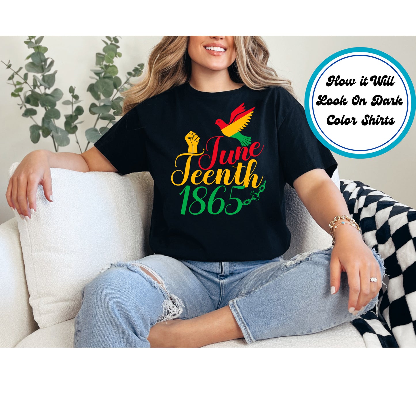 Juneteenth DTF Transfer Iron On Heat Transfer - Ready to Press, Juneteenth 1865 DTF Transfer 6051