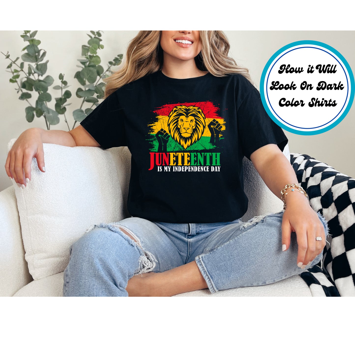 Juneteenth DTF Transfer Iron On Heat Transfer - Ready to Press, Juneteenth is My Independence Day DTF Transfer 6053