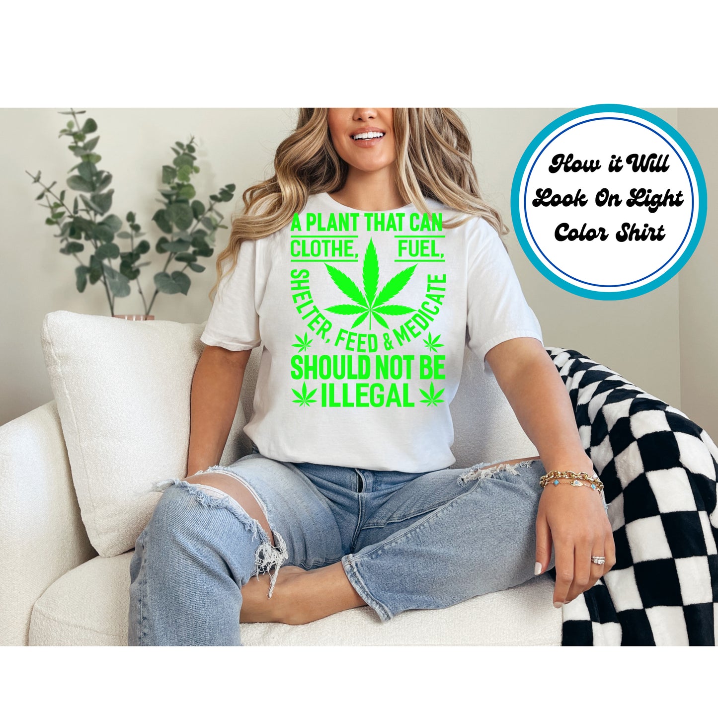 Cannabis DTF Transfer Iron On Heat Transfer - Ready to Press, Cannabis Rights DTF Transfer 6153